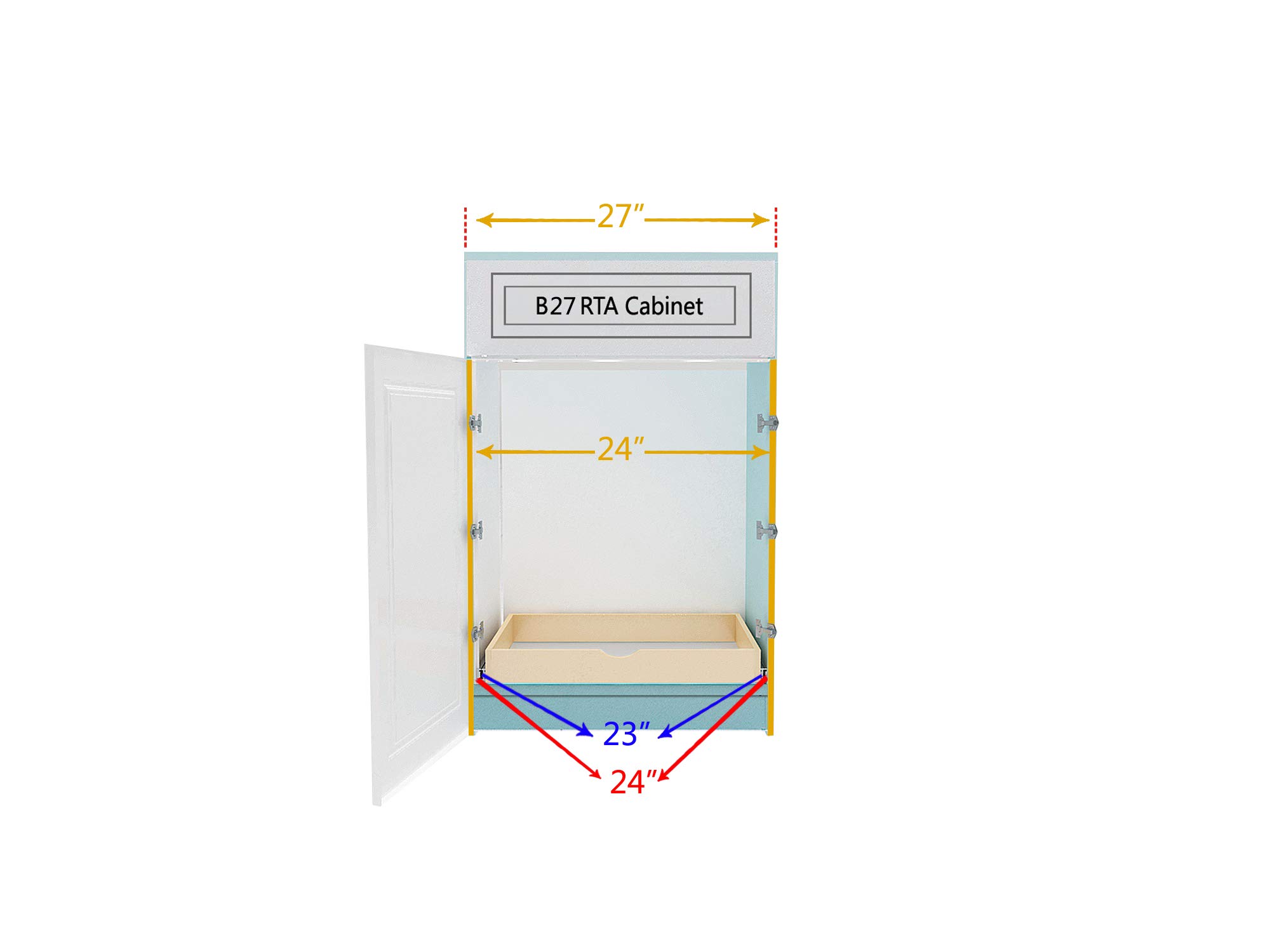 Soft-Close Pull-Out Cabinet Shelf - 24