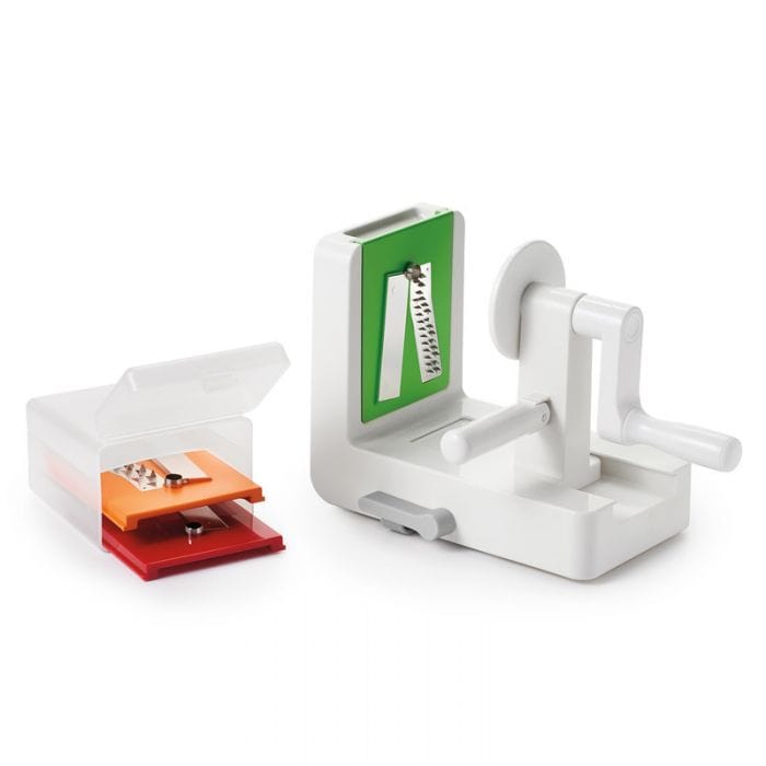 OXO Spiralizer Vegetable Slicer - 5-Blade Spiral Vegetable Cutter for Zucchini, Carrots & Potatoes - Perfect for Healthy Noodles, Salads & Meal Prep