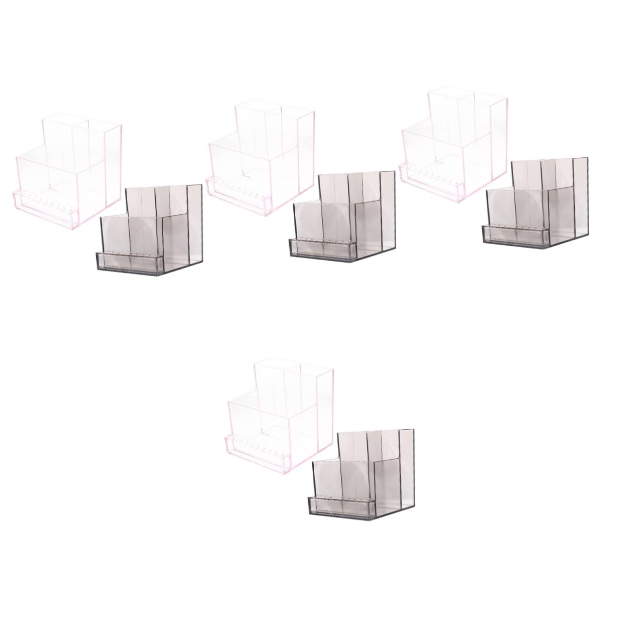 8-Piece Nail Drill Bit Organizer Storage Box - Minkissy Nail Display Stand & Grinder Rack for Manicure Tools - Practical PP Desktop Organizer for Salon, Home & Professional Use