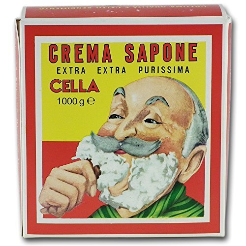 Cella Crema Da Barba Shaving Soap - 1kg Traditional Italian Shaving Cream for Men - Perfect for Wet Shaving & Beard Care at Home