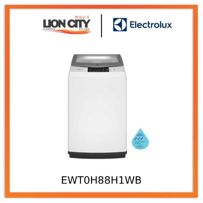 Electrolux EWT0H88H1WB 10.5KG Top Load Washing Machine - Energy Efficient Large Capacity Laundry Washer for Home & Apartment Use