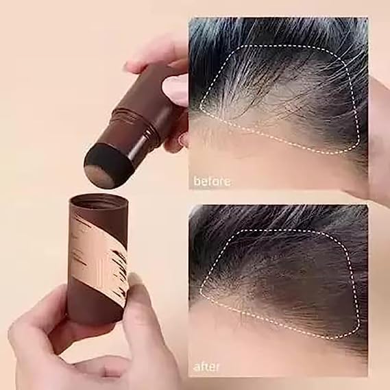 JBz HairLine Powder for Thinning Hair - Black, Brown, Light Brown | 24g Waterproof Hair Root Concealer | Quick Root Touch-Up Stick with Sponge Applicator | Hair Shading & Shadow Powder for Bald Spots & Receding Hairline | Perfect for Daily Use, Travel & Special Occasions