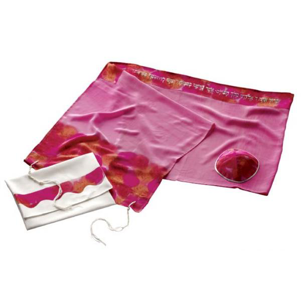 Elegant Rose Pink Silk Tallit for Women - Feminine Prayer Shawl for Bat Mitzvah & Jewish Ceremonies - Perfect for Synagogue, Weddings & Special Occasions