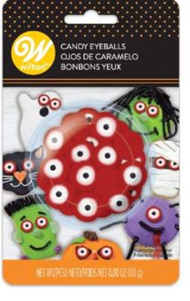 Wilton Spooky Large Red Candy Eyeballs - 1lb Bag of Creepy Halloween Decorations & Party Treats for Cupcakes, Cakes, and Desserts