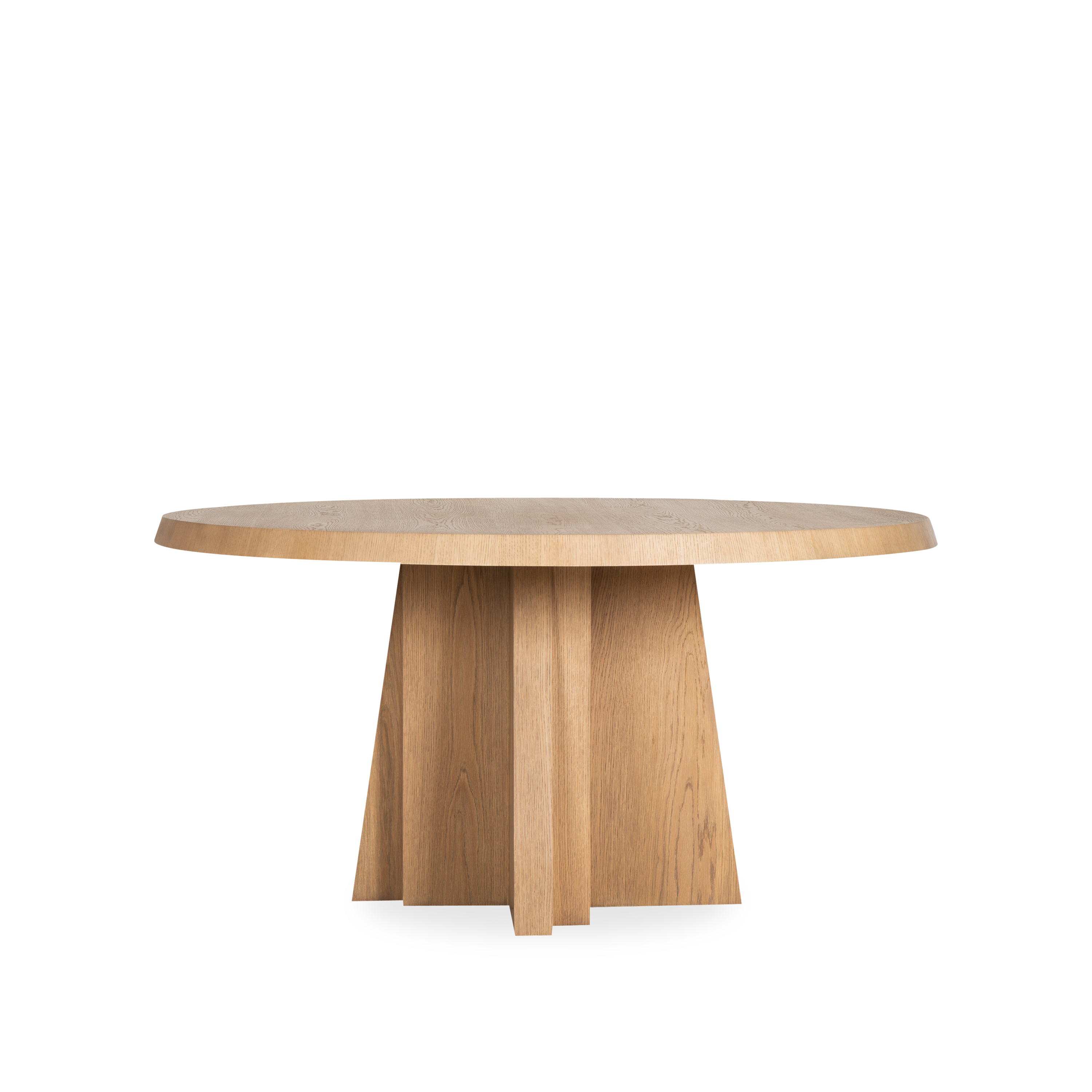 Modern Round Dining Table - 48 Inch Oblique Design for Small Spaces - Perfect for Kitchen, Breakfast Nook & Apartment Dining Areas