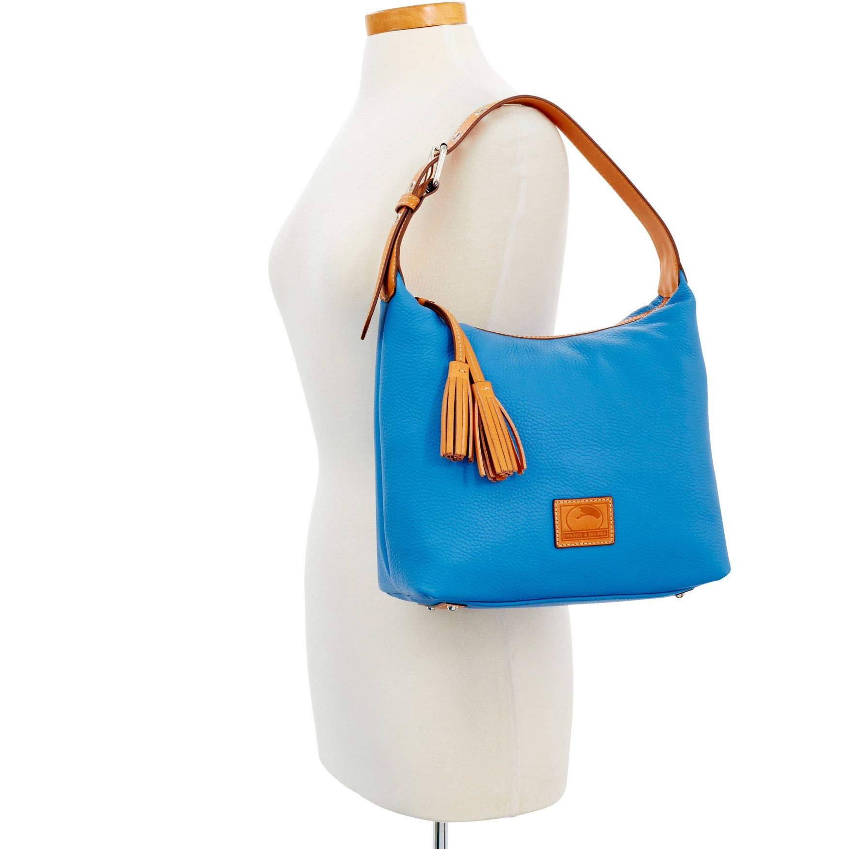 Dooney & Bourke Women's Paige Sac Shoulder Bag in Azure | Genuine Patterson Leather Crossbody Purse | Perfect for Work, Travel & Everyday Use