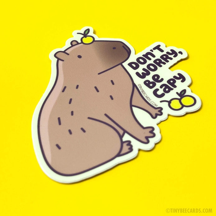 Capybara Vinyl Sticker - Waterproof & Durable Decal for Laptops, Water Bottles & DIY Crafts - Cute Animal Stickers for Scrapbooking & Journaling