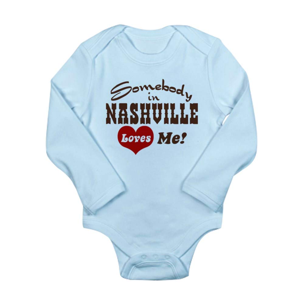 Somebody in Nashville Loves Me Baby Bodysuit - Cute Infant Onesie for Boys & Girls - Perfect for Family Trips, Photo Shoots & Nashville-Themed Gifts