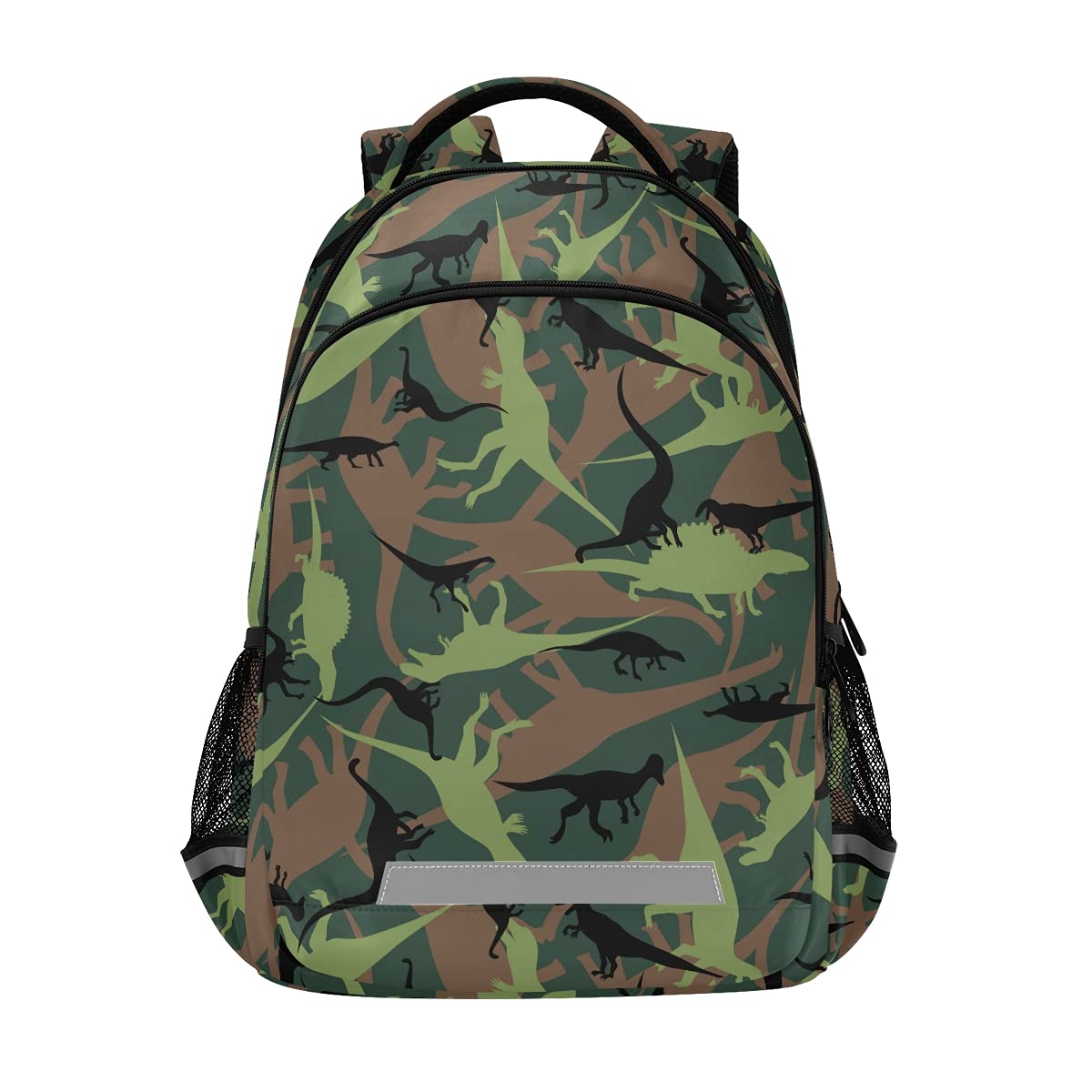 Durable Dinosaur Camouflage Laptop Backpack with Chest Strap - School, Travel & Hiking Backpack for Boys & Girls - Perfect for School, College, Outdoor Adventures & Daily Commute