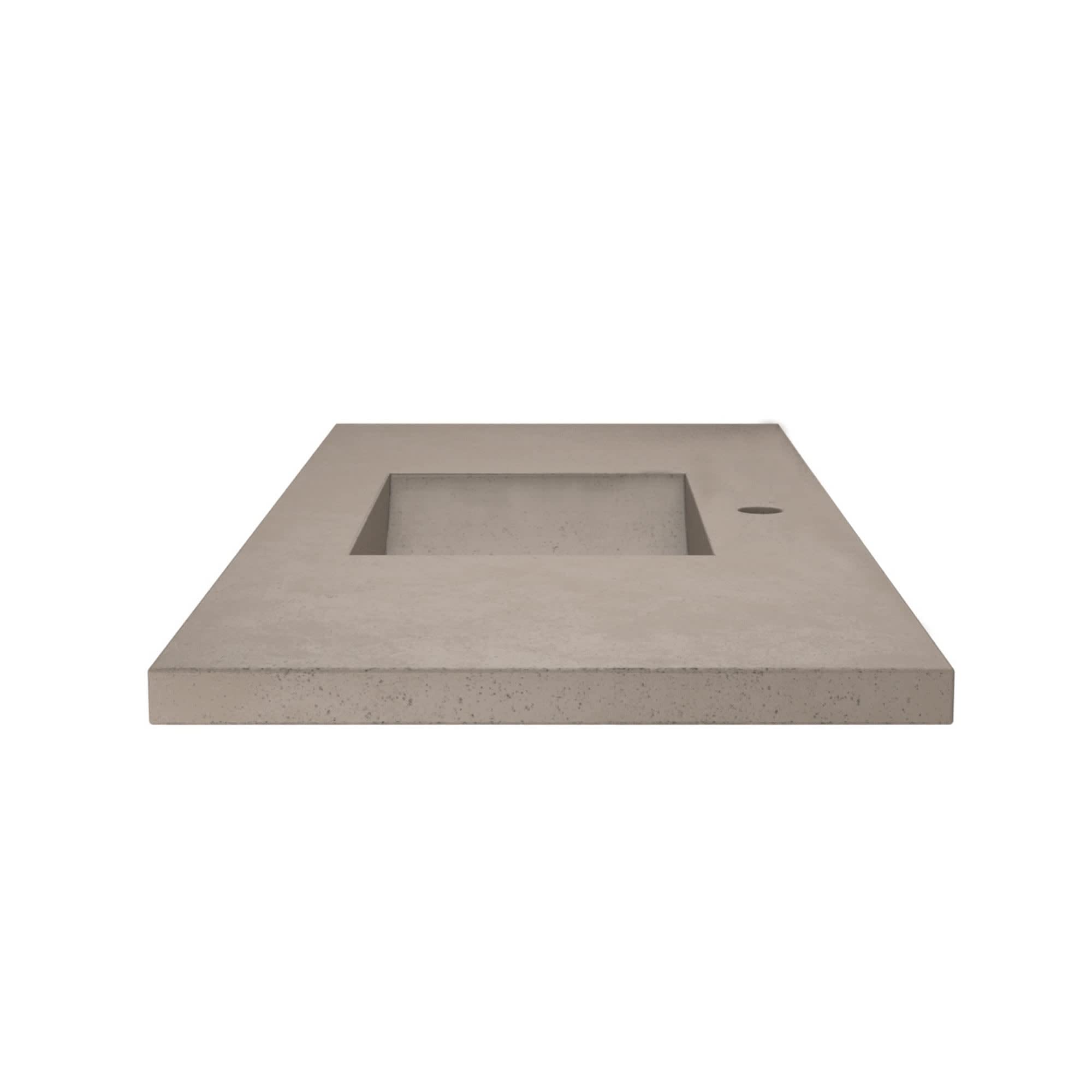 Slate Finish Palomar Vanity Top with Integrated Bathroom Sink - Single Faucet Hole Design for Modern Bathroom Renovation | Perfect for Master Bath, Guest Bath & Powder Room Makeovers