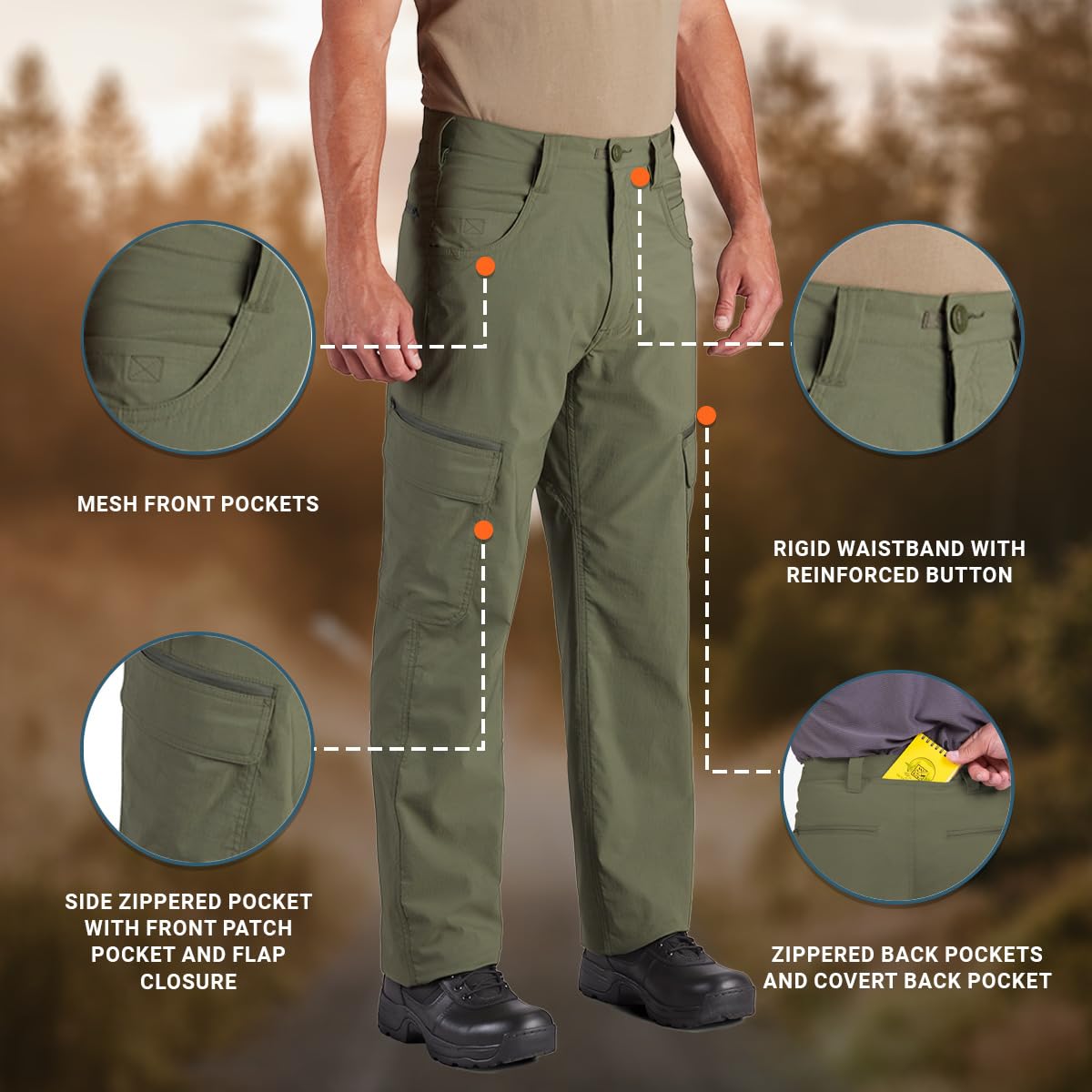 Propper Men's Summerweight Tactical Pants - Lightweight Durable Outdoor Work Pants for Hiking, Camping & Military Use
