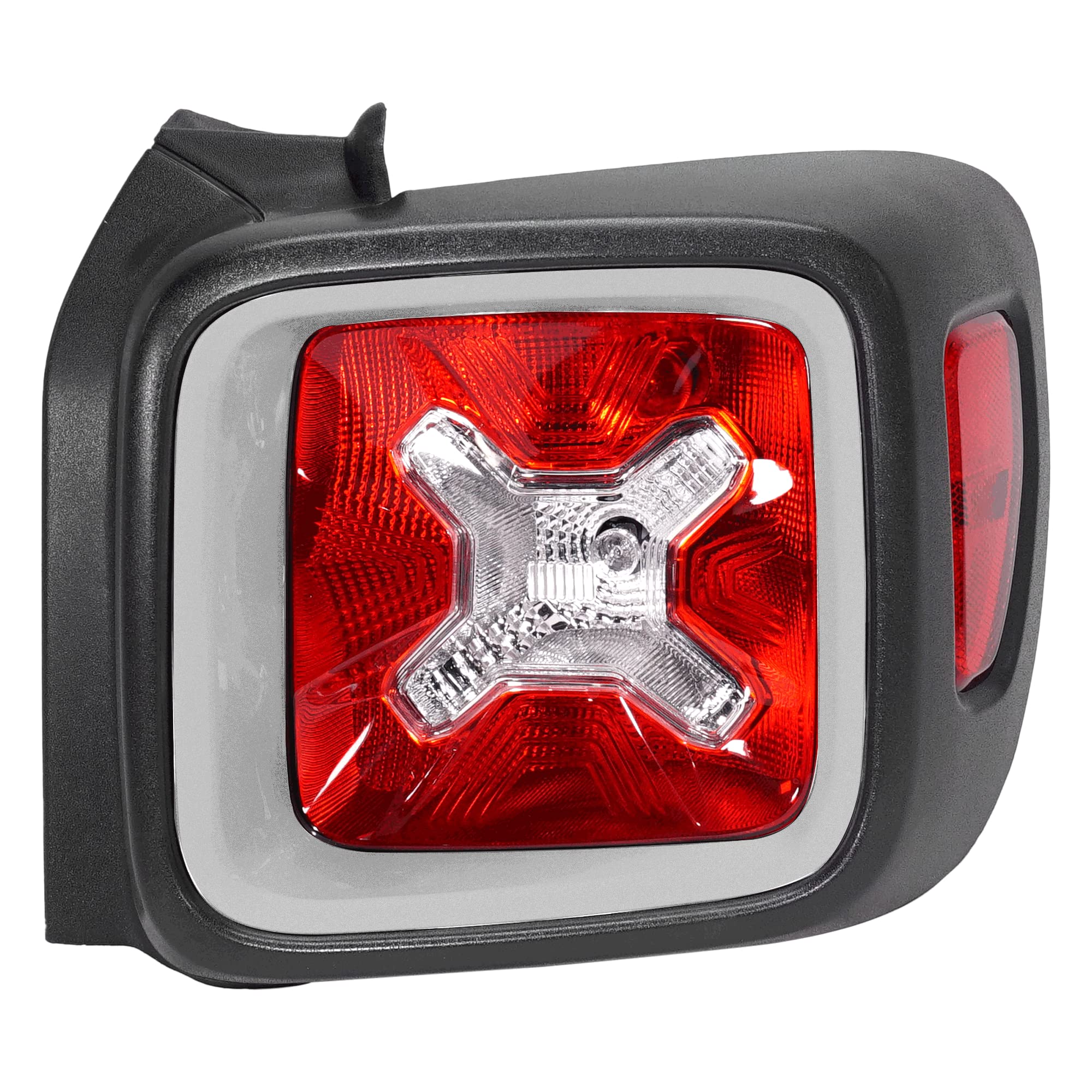 Garage-Pro Clear & Red Lens Tail Light with Bulbs - Compatible with 2015-2022 Jeep Renegade (Passenger Side) | Perfect for Off-Roading, Night Driving & Vehicle Customization