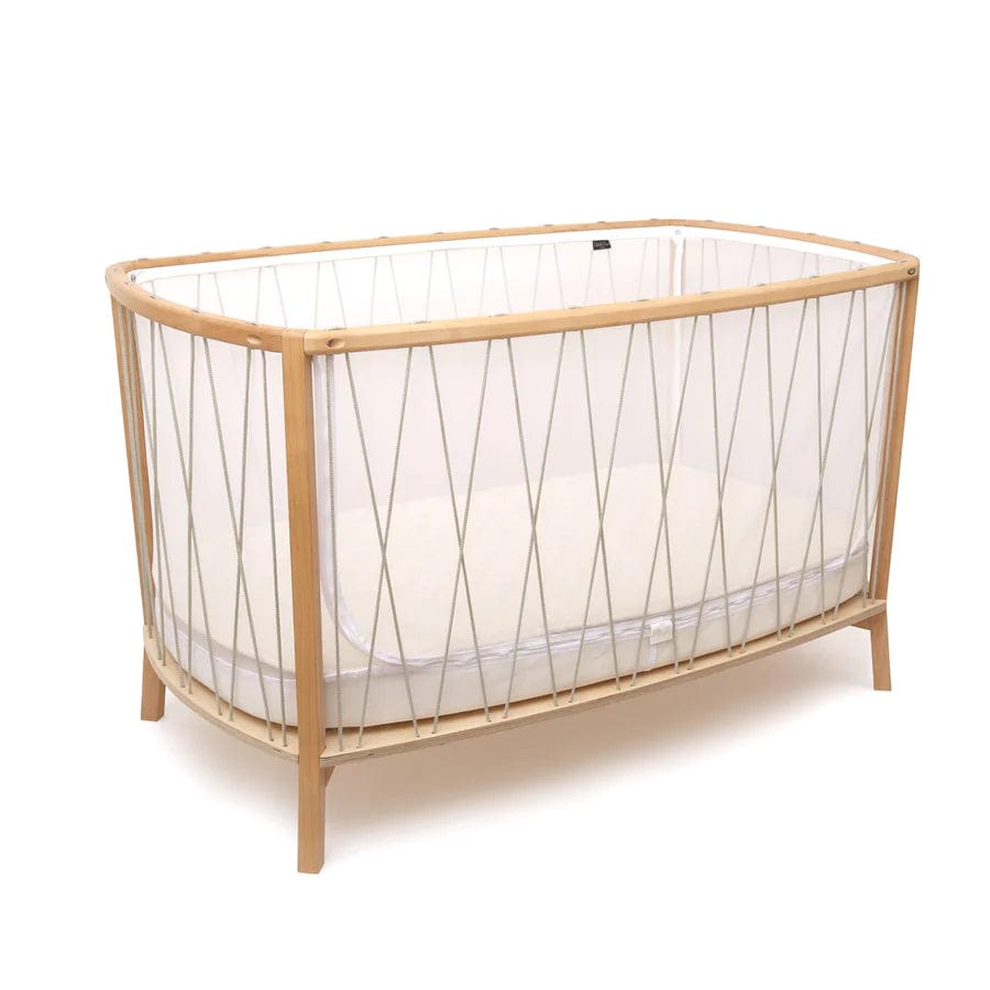 Charlie Crane Kimi Baby Bed & Mattress - Premium Wooden Crib with Organic Mattress for Newborns & Toddlers | Nursery, Bedroom & Travel Use