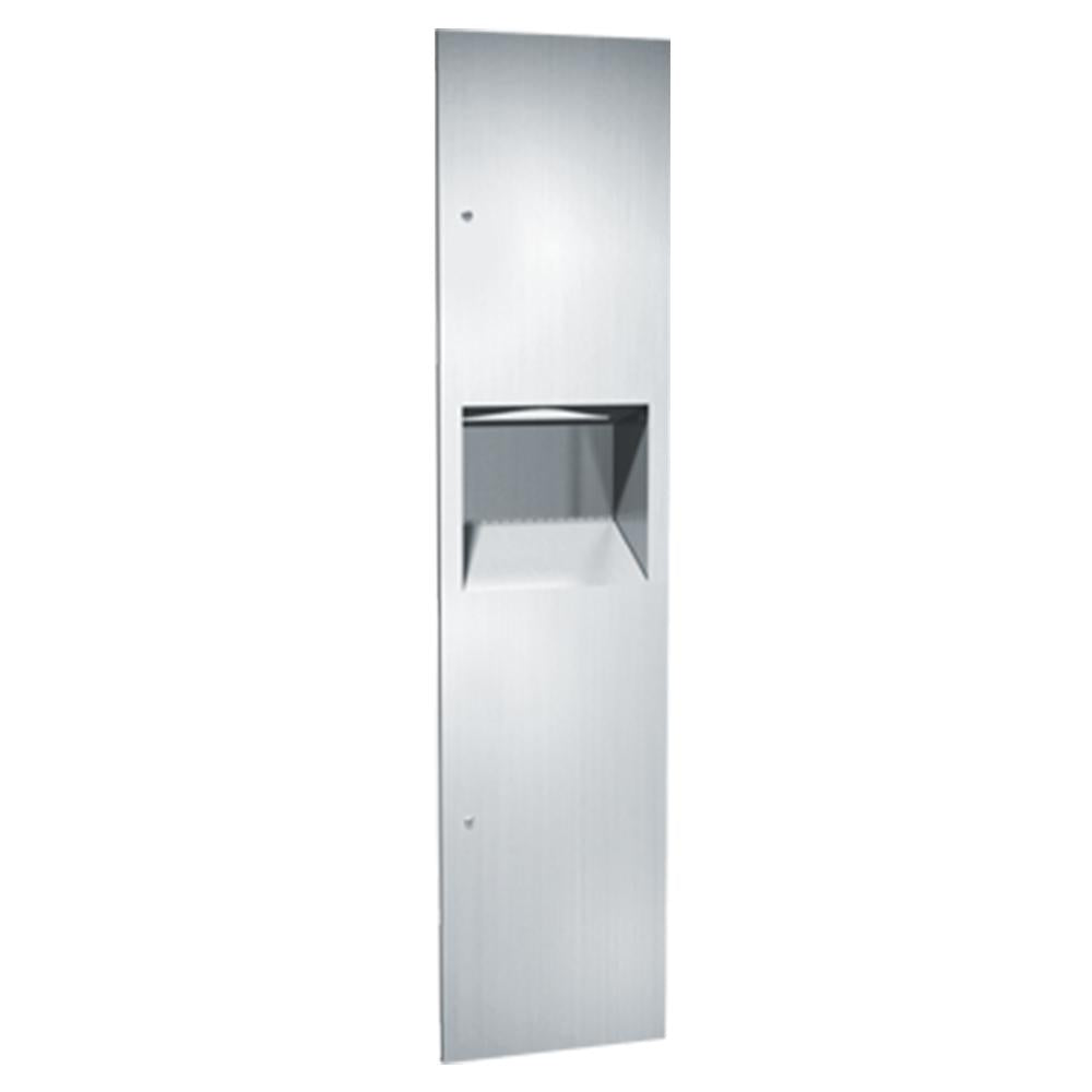 Simplicity Paper Towel Dispenser with Removable Waste Receptacle - Recessed Satin Finish for Restrooms, Kitchens & Commercial Use