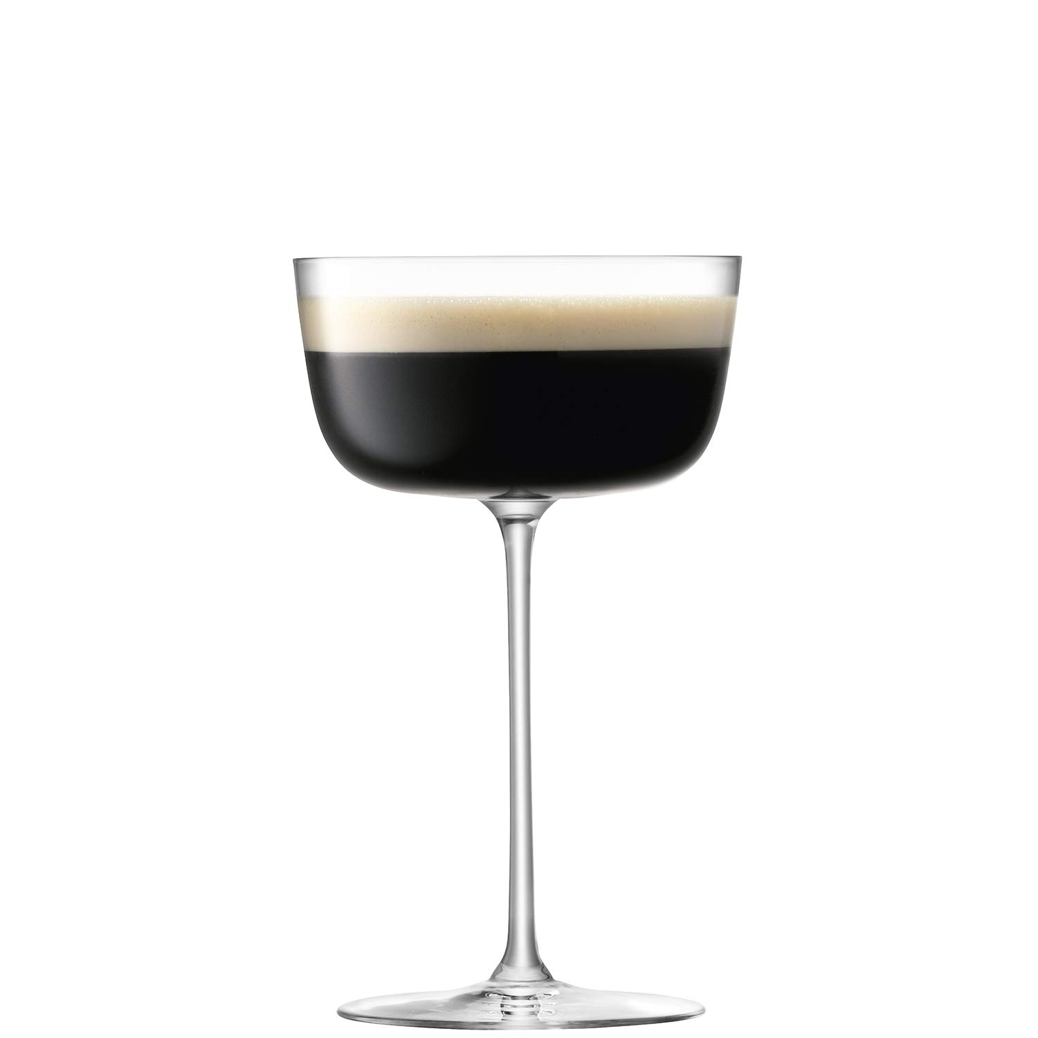 LSA International Borough Cocktail Saucer Set of 4 - 240ml Clear Glass Dishwasher Safe Barware (BG07) - Perfect for Cocktail Parties, Home Bars & Elegant Entertaining