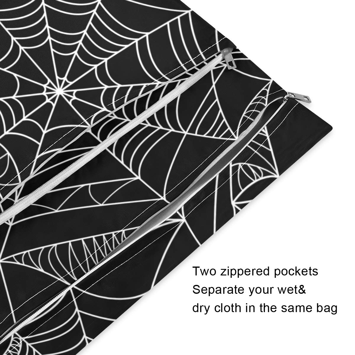 Waterproof Wet Dry Bag for Cloth Diapers & Swimsuits - 2 Pack Reusable Water Resistant Storage Bags - Perfect for Travel, Beach, Gym & Baby Essentials - Keep Wet Clothes & Toiletries Organized