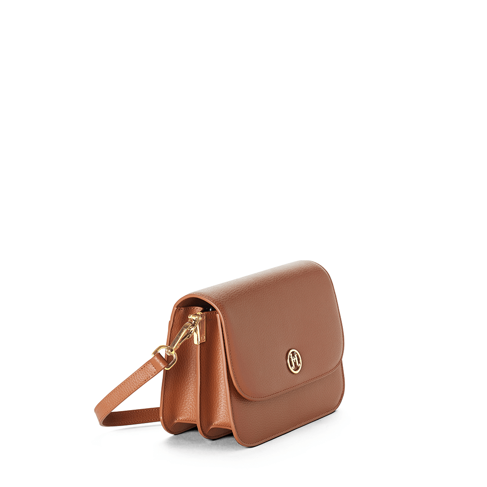 Harmony MIRUM® Vegan Leather Crossbody Bag - Tan Brown | Eco-Friendly Cruelty-Free Purse for Women | Perfect for Work, Travel & Everyday Use