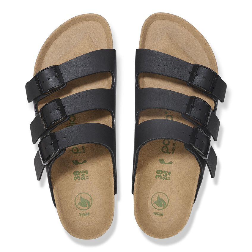 Birkenstock Florida Platform Vegan Sandals in Black - Comfortable & Stylish for Women, Perfect for Casual Wear, Beach, and Summer Outfits