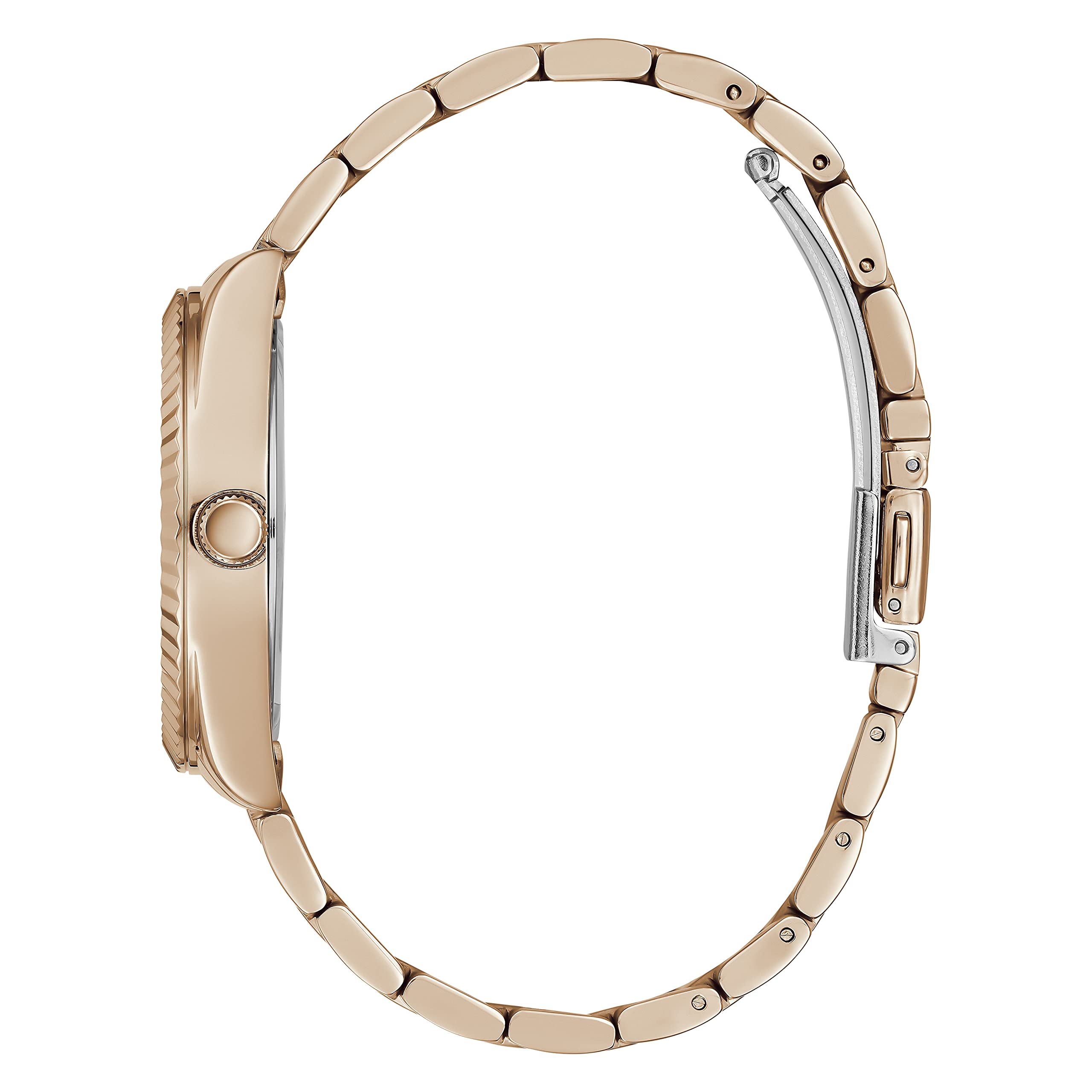 GUESS Coin Edge Bracelet Watch for Women - Stainless Steel Fashion Watch with Coin Edge Design, Water Resistant, Perfect for Casual Wear & Office Style