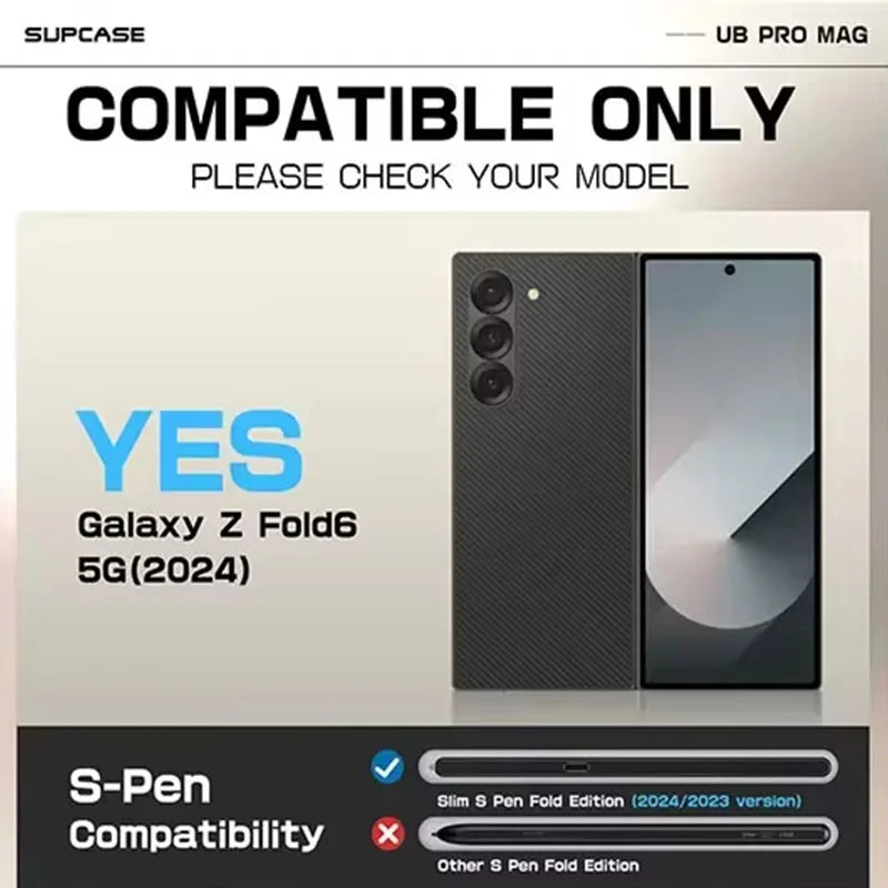 SUPCASE UB Pro Magnetic Rugged Shockproof Case for Samsung Galaxy Z Fold 6 - Heavy Duty Protection for Work, Outdoor & Travel