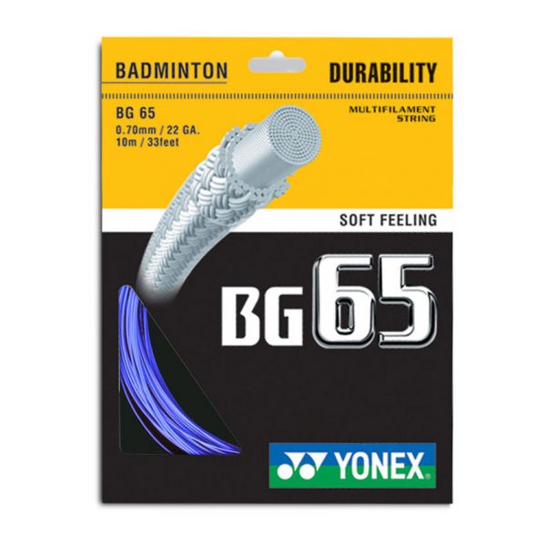 Yonex BG65 Badminton String - High Performance Synthetic Gut for Durability & Control | Perfect for Tournaments & Recreational Play