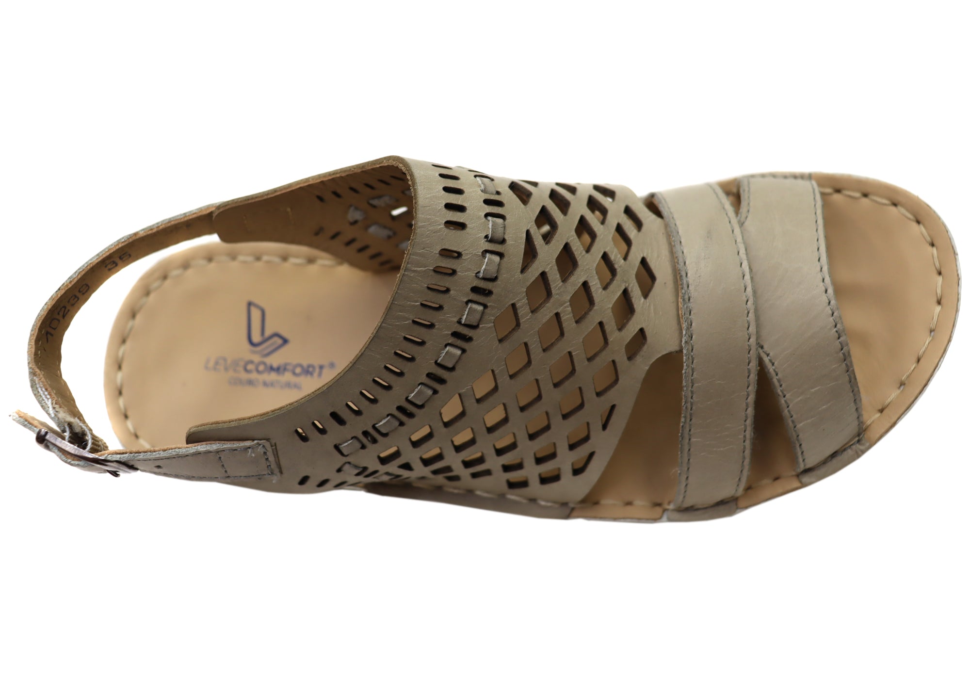 Levecomfort Cassandra Women's Comfortable Brazilian Leather Sandals - Perfect for Summer, Beach, and Casual Outings