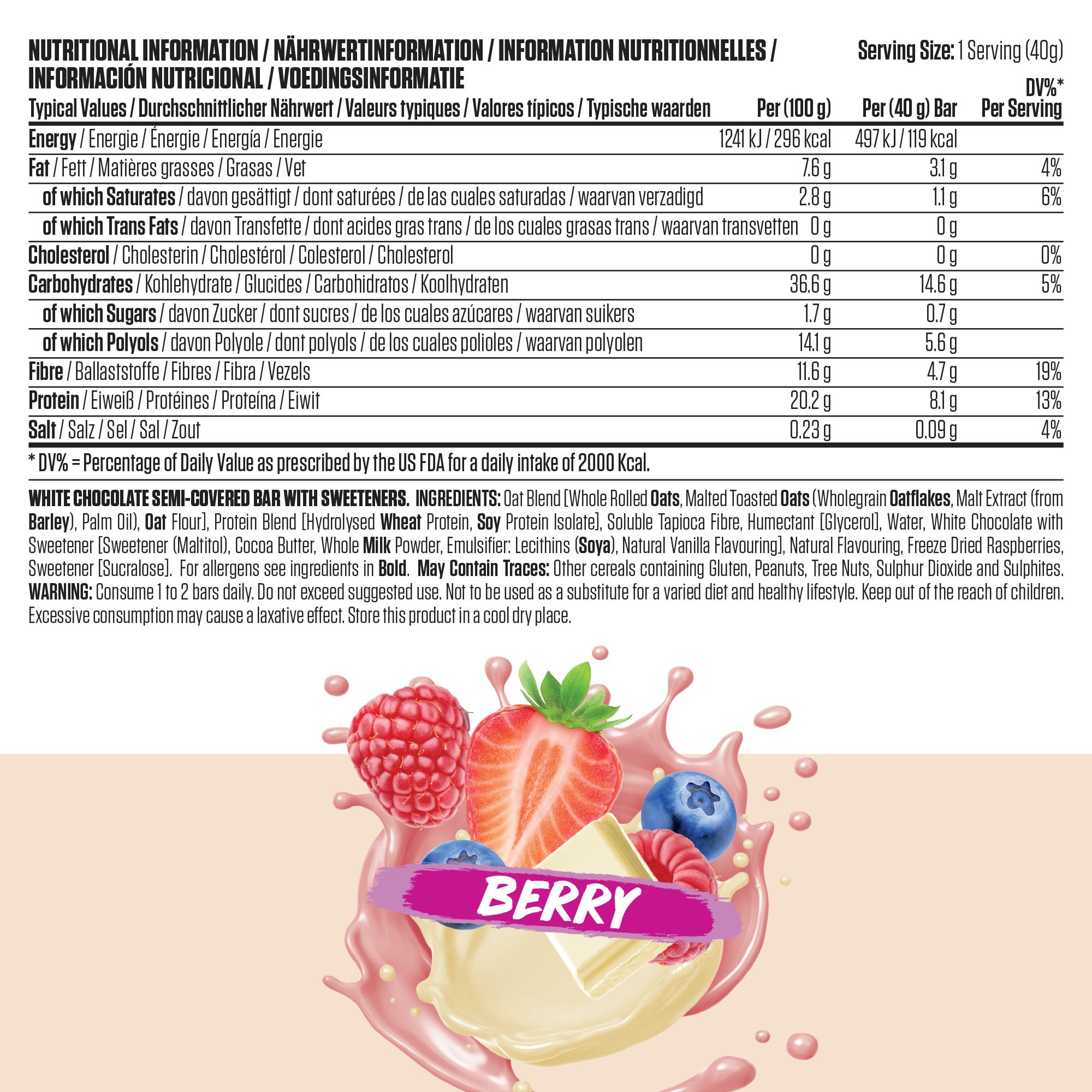 Applied Nutrition Bodyfuel Flapjack Protein Bar - 12 Pack (40g Each) | High Protein Snack for Gym, Workout & Energy Boost