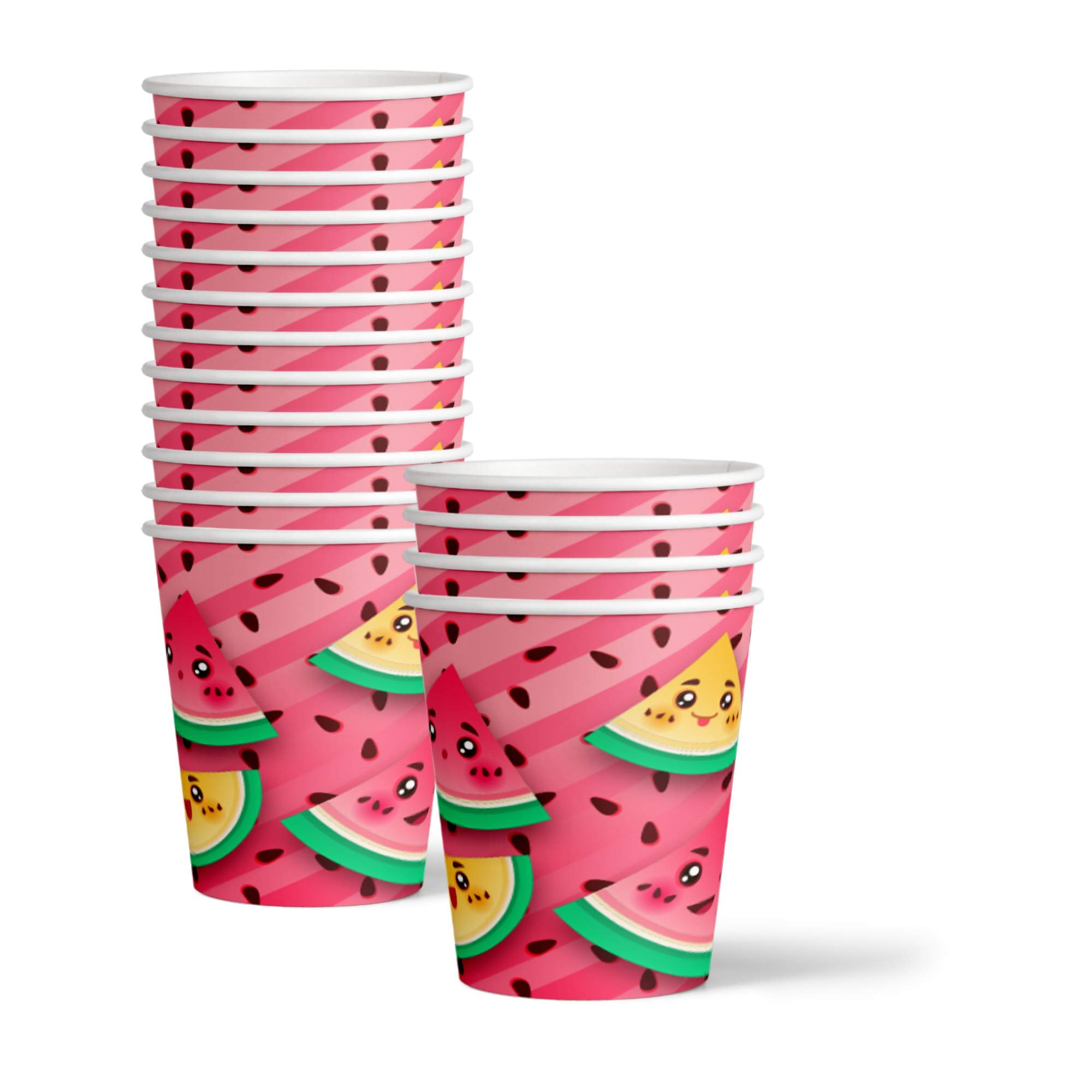 One in a Melon 1st Birthday Party Supplies Set - 16-Piece Tableware Kit with Plates, Napkins & Cups for Baby's First Birthday Celebration - Perfect for Summer Parties, Watermelon Themed Events & Milestone Celebrations