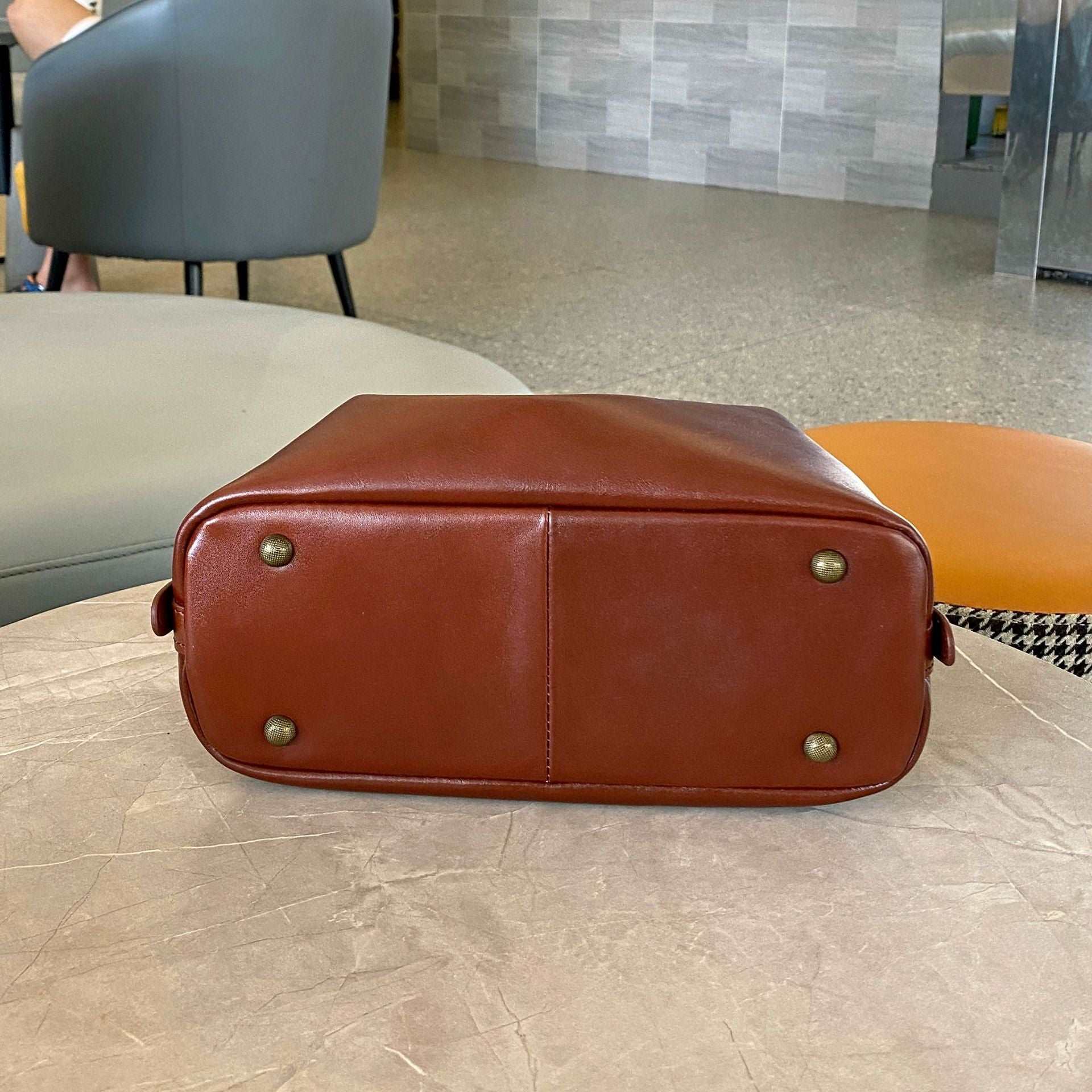 Premium Genuine Leather Satchel Bag for Women & Men - Stylish & Durable Crossbody Messenger Bag for Work, Travel & Everyday Use