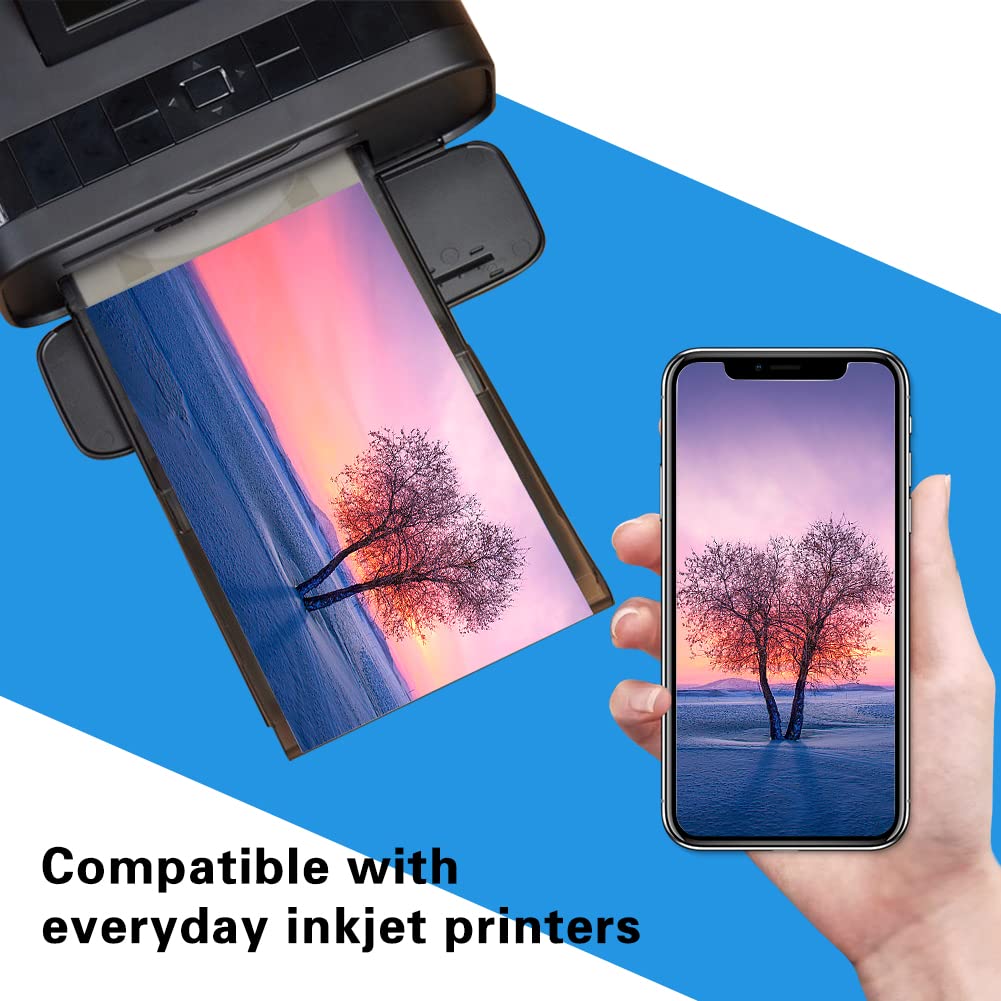 Premium 120 Sheets 4x6 Inch Glossy Photo Paper for Inkjet Printers - 180 GSM High-Quality Printing Paper for Photos, Flyers, Calendars & Birthday Banners - Perfect for Home Printing, Photo Albums, and Party Decorations