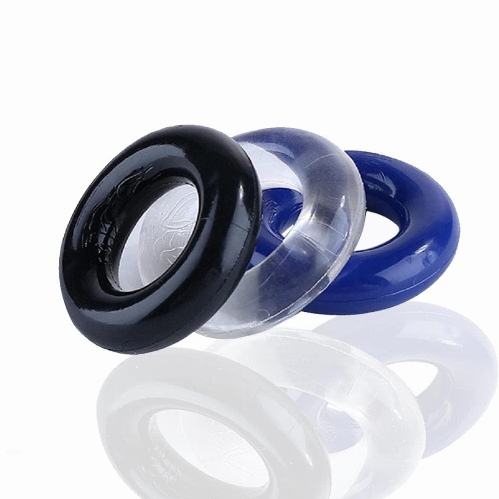 3 Pcs Silicone Cock Rings for Men - Waterproof, Soft & Stretchy Penis Rings for Stronger Erections & Enhanced Pleasure | 3 Colors | Premium Adult Sex Toys for Couples | Perfect Gift for Him | Use in Bedroom, Shower or Hot Tub for Intimate Moments