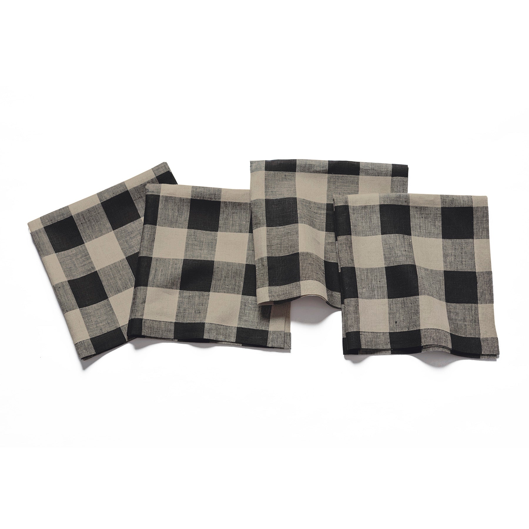Buffalo Check Cotton Napkins - Set of 4 Premium Dinner Napkins for Holiday Table Setting, Christmas Decor & Farmhouse Dining - Reusable & Washable