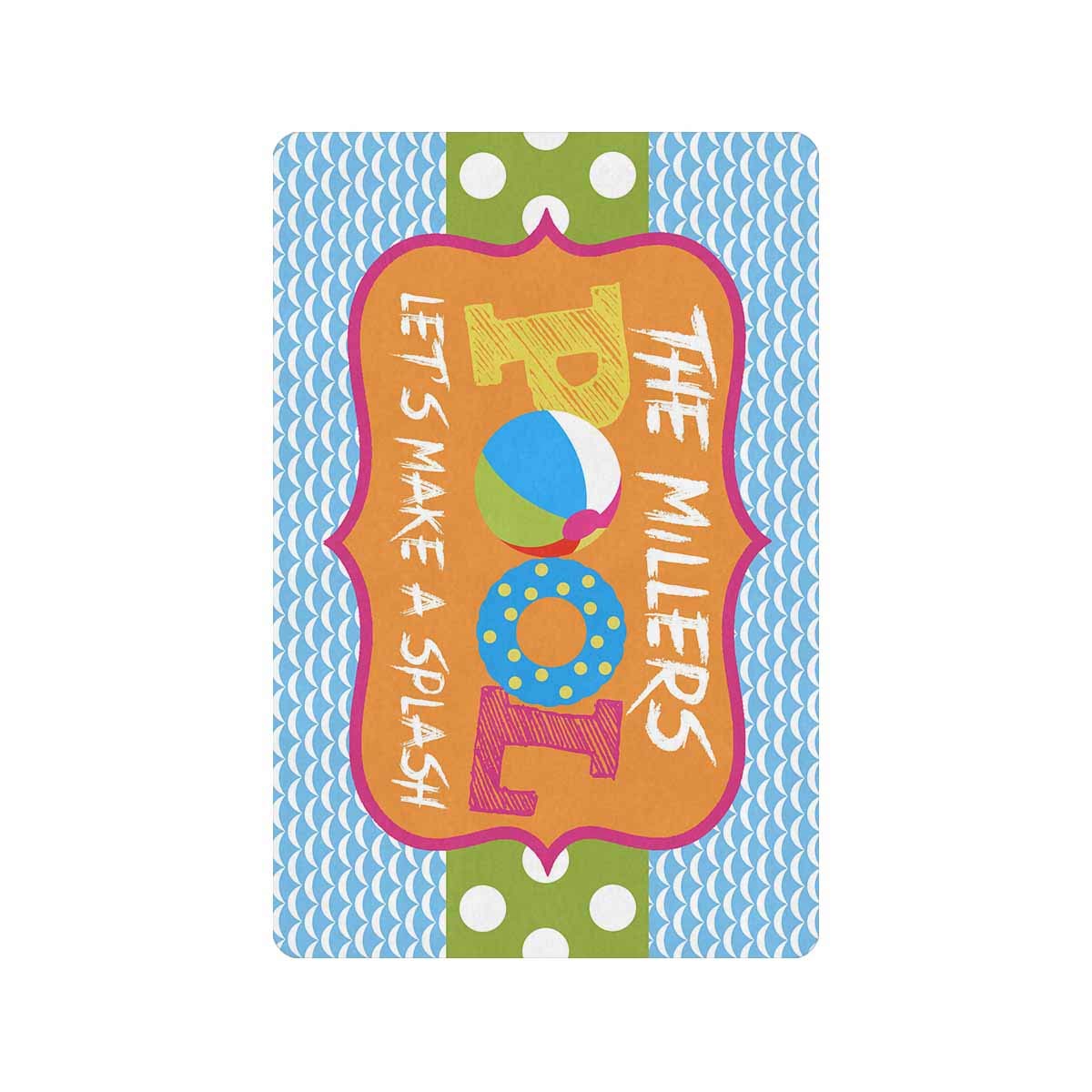 Custom Family Name Pool Doormat 24