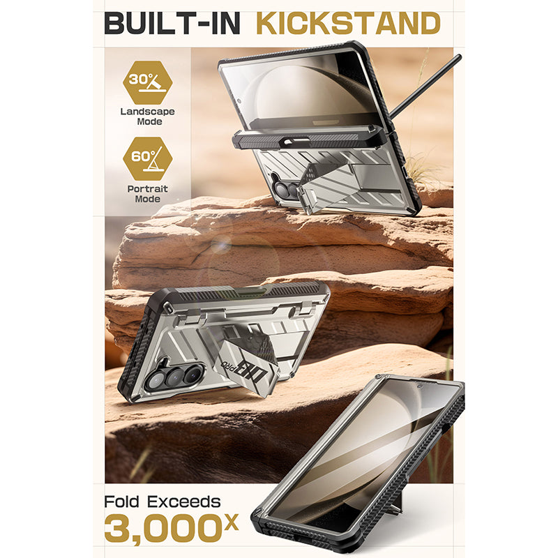 Samsung Galaxy Z Fold6 Unicorn Beetle PRO Rugged Case - Titan Gray | Heavy Duty Protection for Foldable Phone | Perfect for Outdoor, Work & Travel