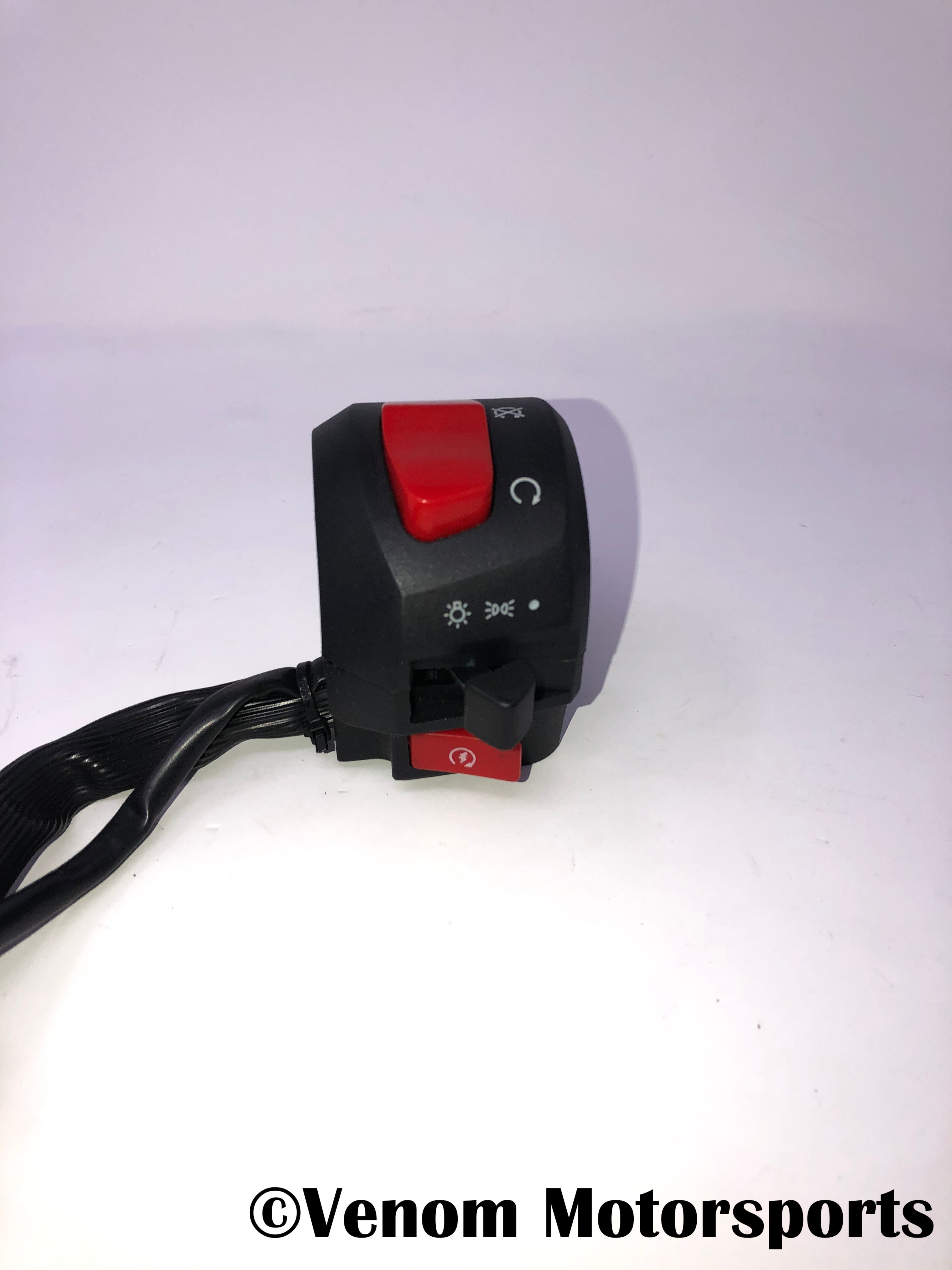 Venom X22 125cc Motorcycle Right Handlebar Switch Assembly (Part# 125001069) - Compatible with Dirt Bikes, ATVs & Off-Road Vehicles - Perfect for Replacement & Repair