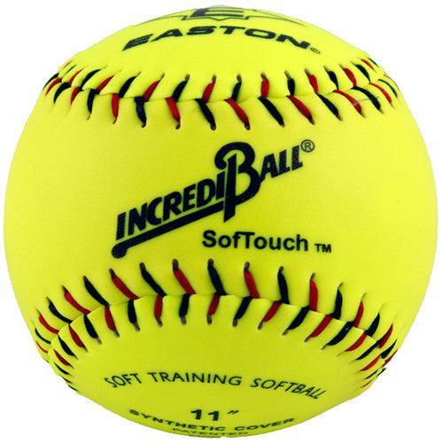 Easton 11 Inch Neon Soft Touch Incrediball Softballs - Perfect for Youth Softball Practice & Games