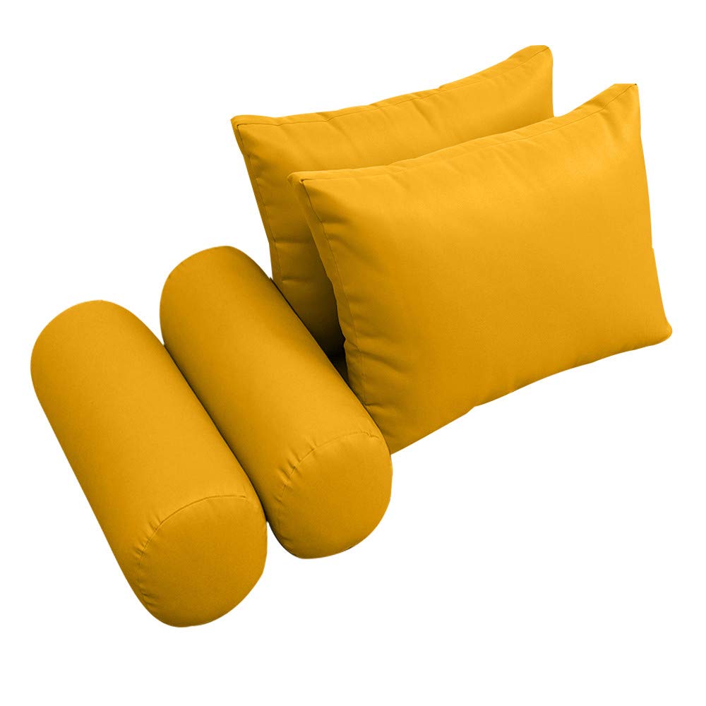 Prolinemax Style2 Twin Size 5-Piece Outdoor Daybed Set with Knife Edge Mattress Cushion & Bolster Pillows - Perfect for Patio, Poolside, and Garden Lounging