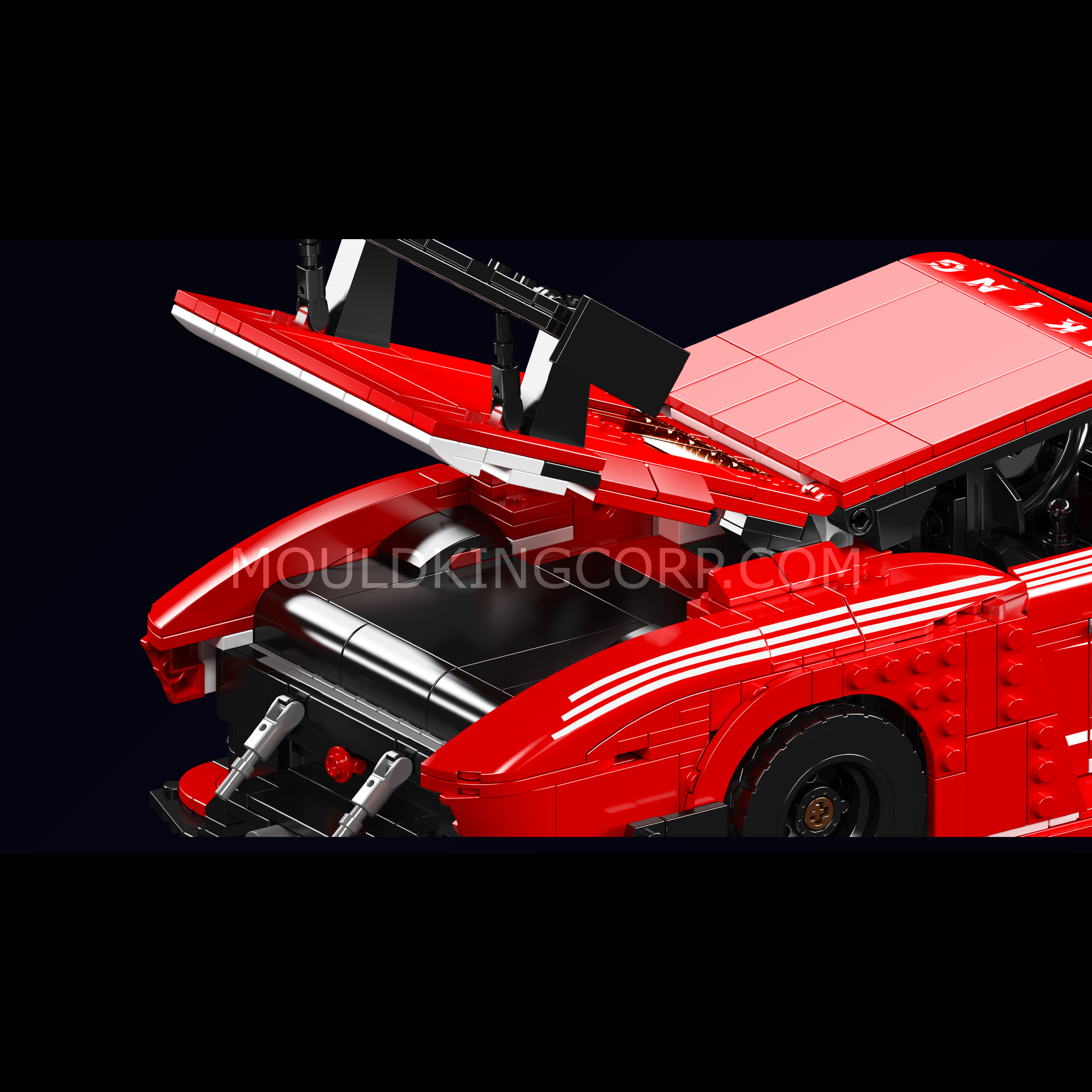 Mould King 10167 German 935 Endurance Racing Car Model Building Set - 1,717 Piece DIY Construction Toy for Adults & Teens | Perfect for Collectors, Home Display & Racing Enthusiasts
