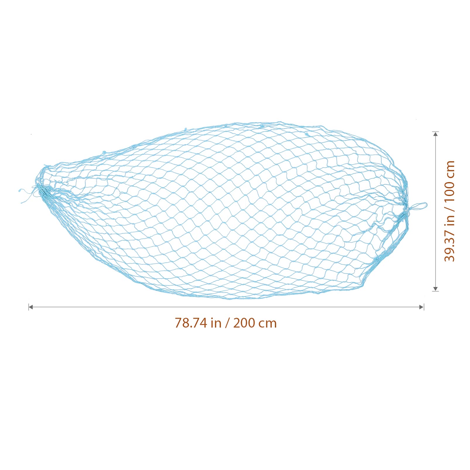 iplusmile Rustic Nautical Fishing Net Wall Decor - Mediterranean Style Rope Hanging Fish Net for Beach Themed Home Decor, Perfect for Weddings, Parties & Coastal Living Spaces (Sky Blue)