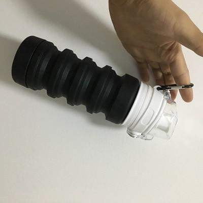 XeuLi Collapsible 16 oz / 500ml BPA Free Silicone Water Bottle - Portable & Leak Proof for Hiking, Travel, Gym, and Outdoor Activities