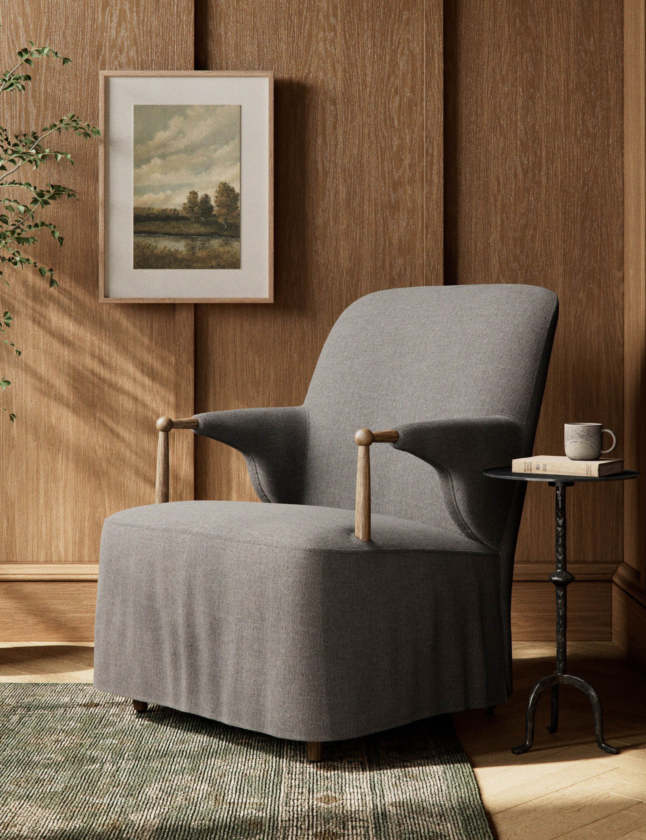 Brently Accent Chair by Amber Lewis x Four Hands - Modern Upholstered Lounge Chair for Living Room, Bedroom & Office - Perfect for Reading Nook, Conversation Area or Home Decor