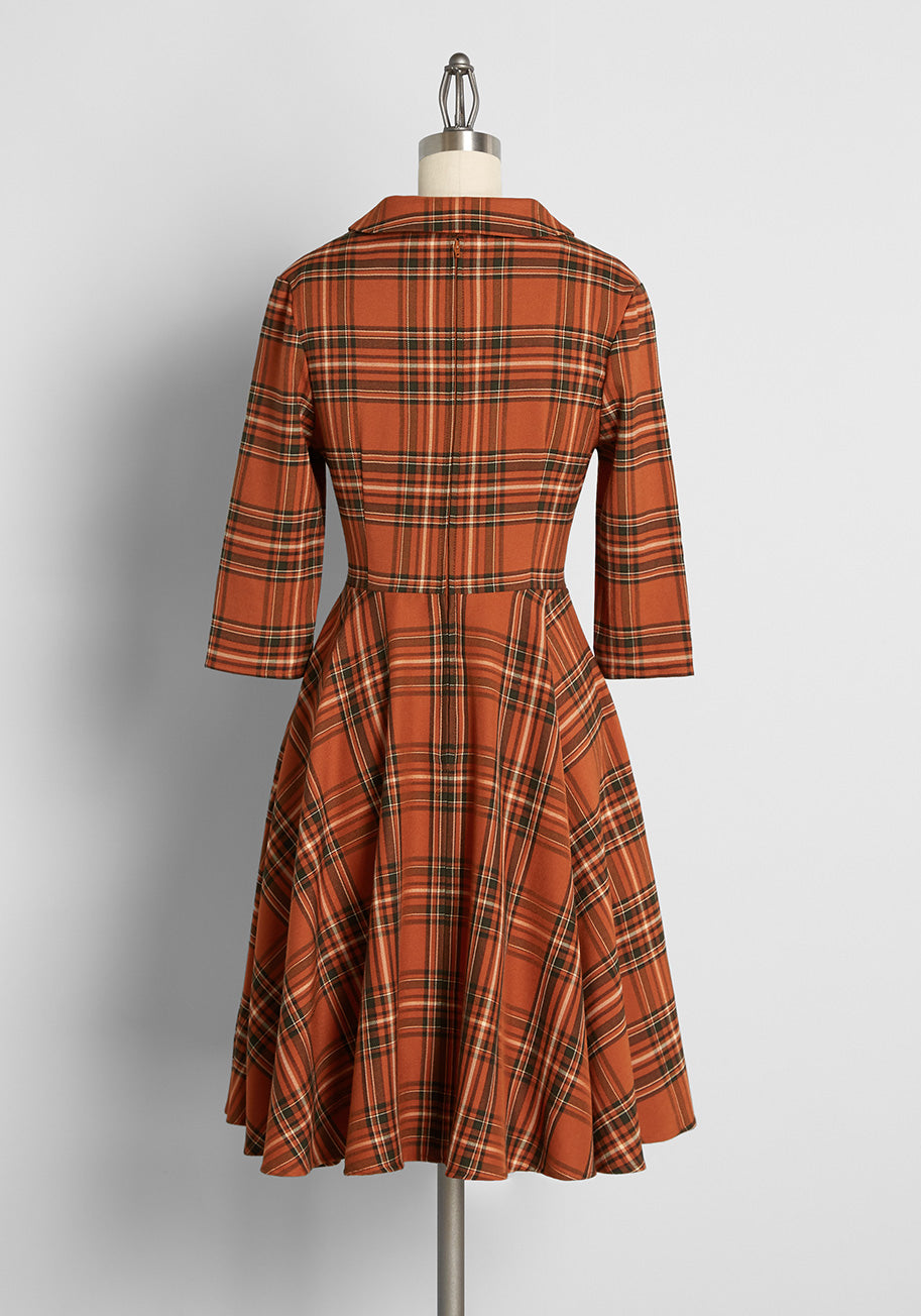 Elegant Fit and Flare Dress for Women | Autumn Collection | Perfect for Fall Weddings, Parties & Office Wear