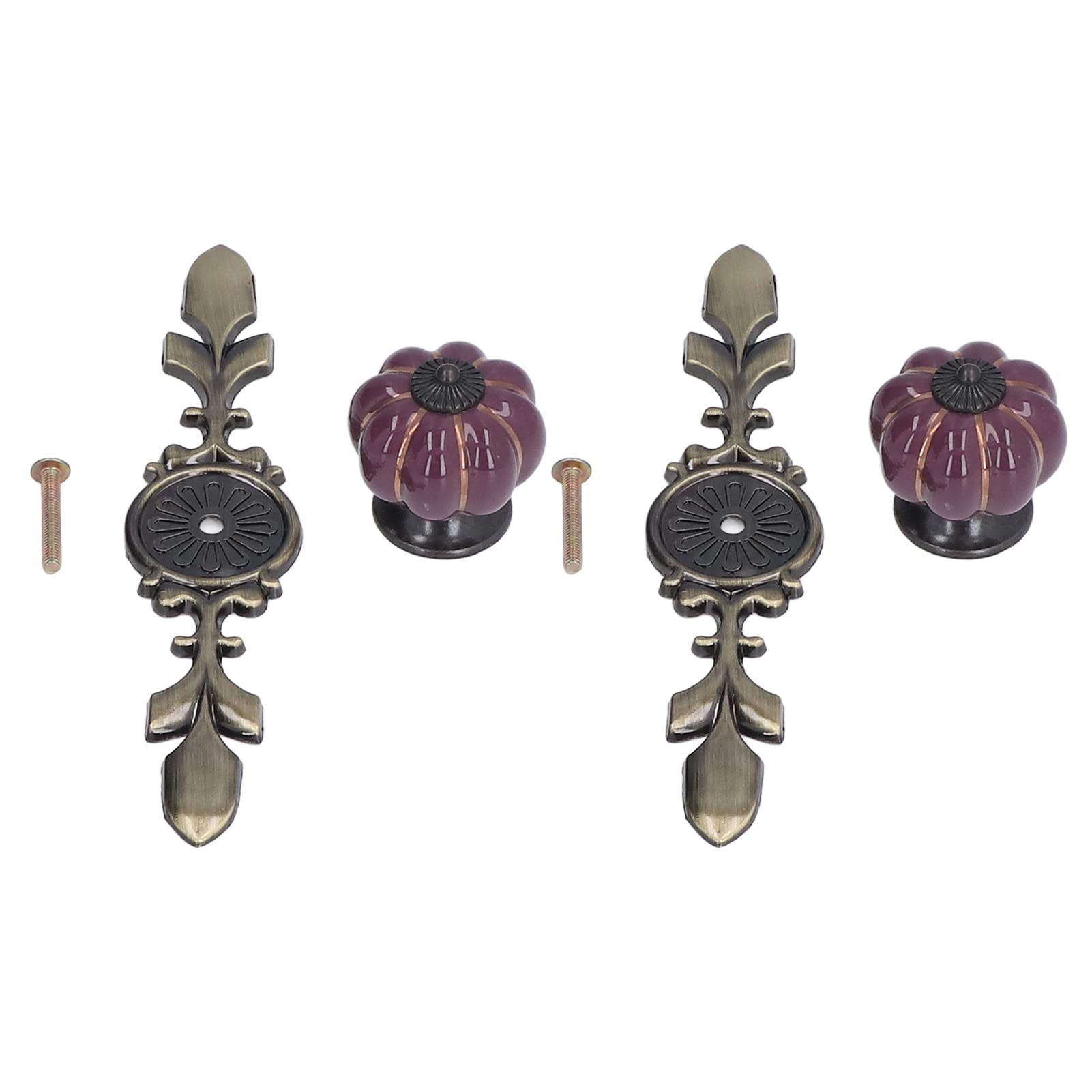 Ceramic Cabinet Handles for Wardrobe, Shoe Cabinet & Furniture - Elegant Violet Design (1045A) - Durable & Stylish Home Decoration Hardware for Kitchen, Bathroom & Bedroom Storage