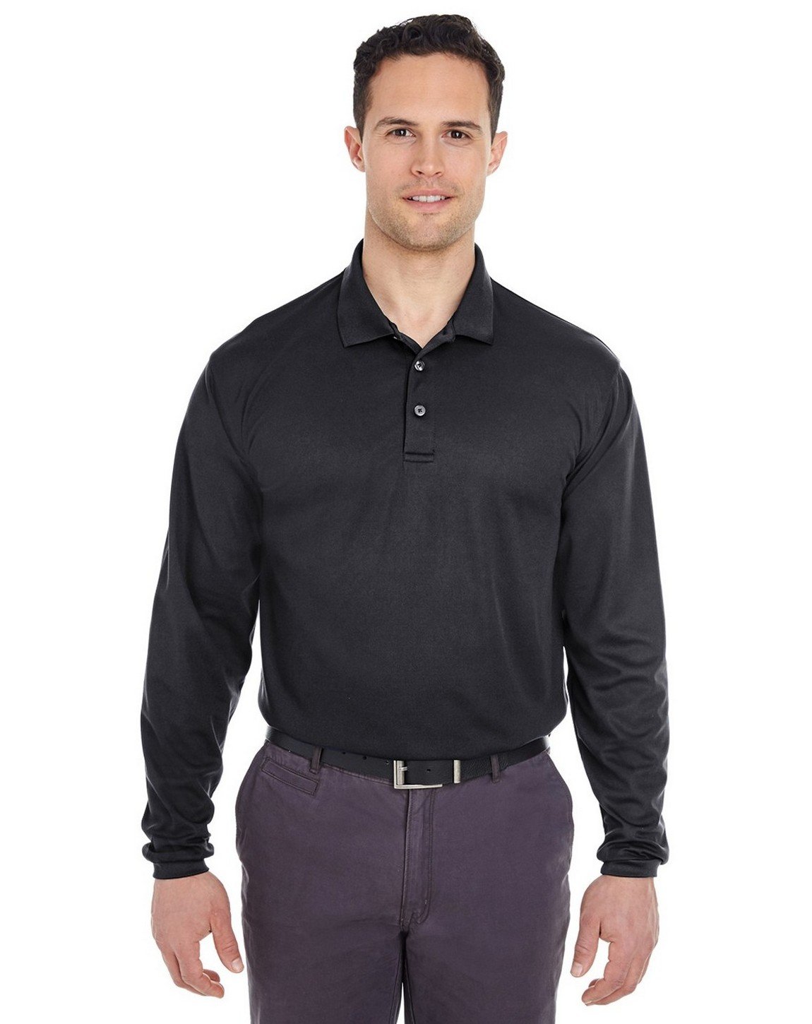 UltraClub Men's UV Protection Moisture Wicking Piqué Polo Shirt - Breathable Quick-Dry Golf & Casual Wear for Outdoor Activities