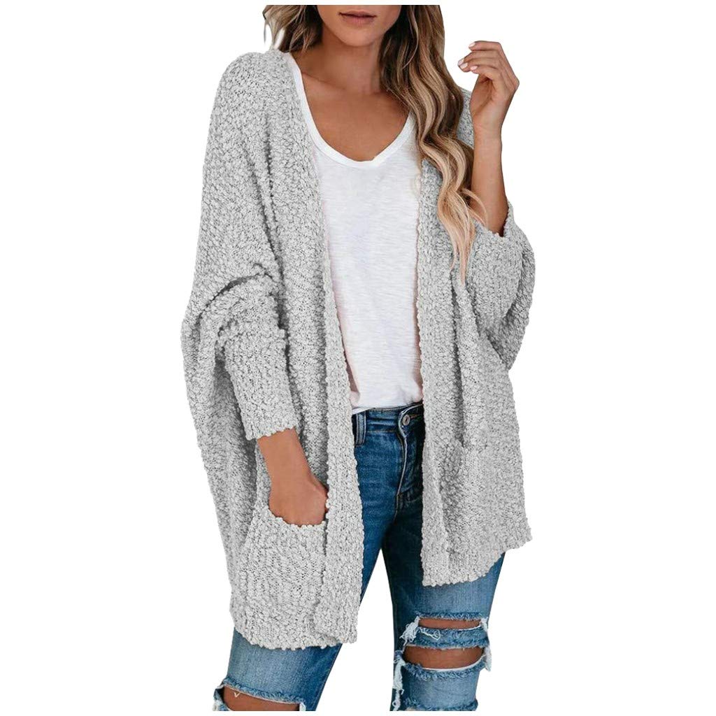 Lightweight Summer Cardigan for Women - Long Open Front Oversized Sweater with Popcorn Pockets | Perfect for Beach Cover-Up, Office Wear & Casual Outfits