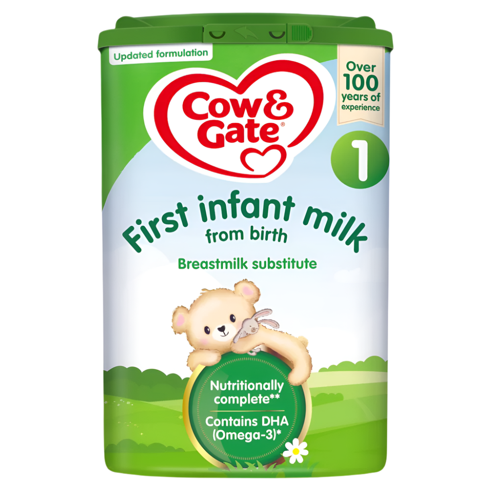 Cow & Gate 1 First Infant Milk Formula Powder - 800g for Newborns (0-6 Months) | Gentle Nutrition for Baby's First Months | Ideal for Bottle Feeding & Supplementing Breastfeeding