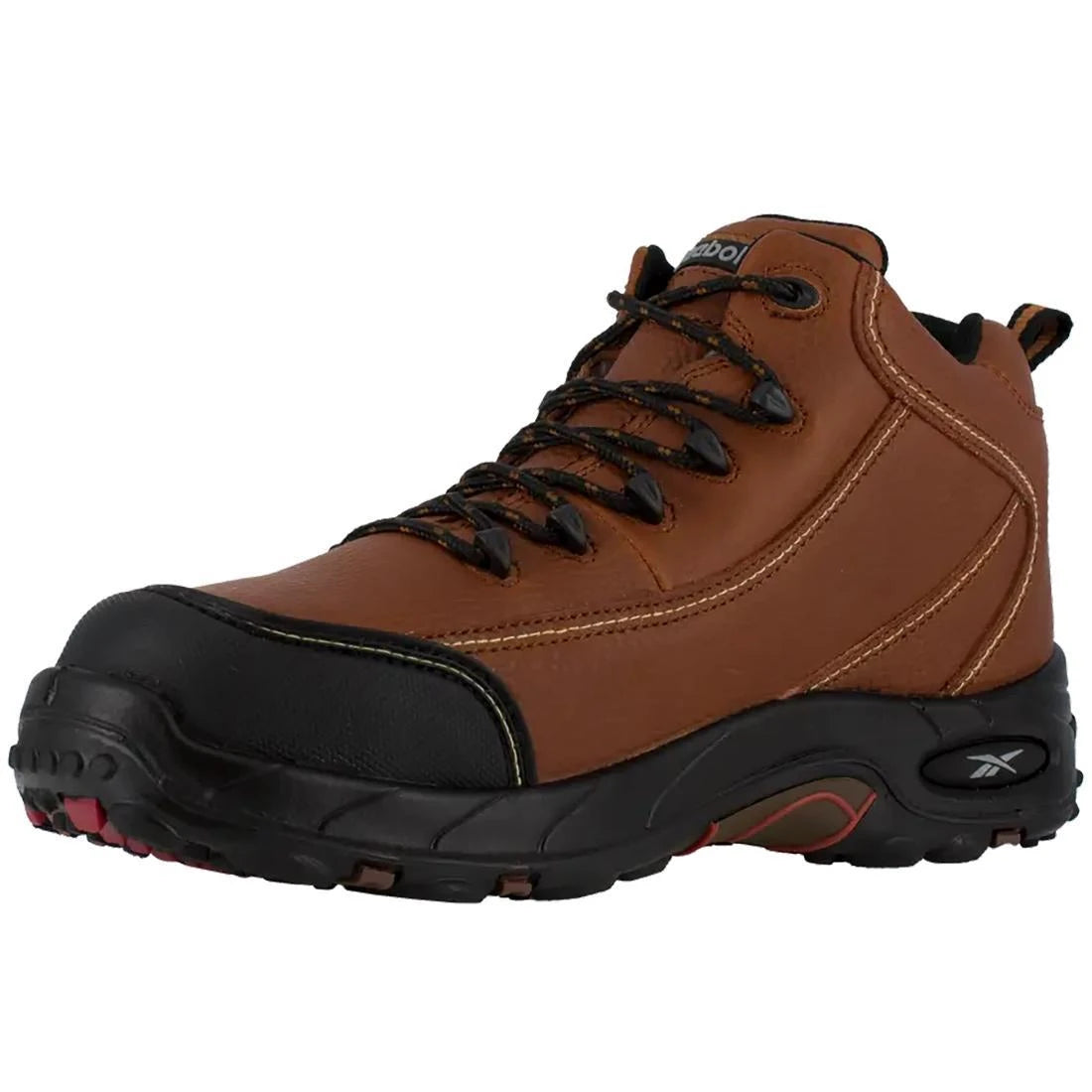 Tiahawk Composite Toe Metguard Work Boots for Men - Brown Safety Shoes with Steel Toe Protection for Construction, Warehouse & Industrial Work