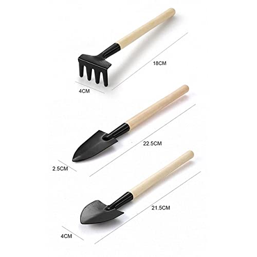 3-Piece Garden Hand Trowel Set - Stainless Steel Shovel & Spade Digging Tools with Ergonomic Wooden Handle for Planting, Weeding & Transplanting | Perfect for Home Gardeners, Landscaping & Outdoor Gardening Projects