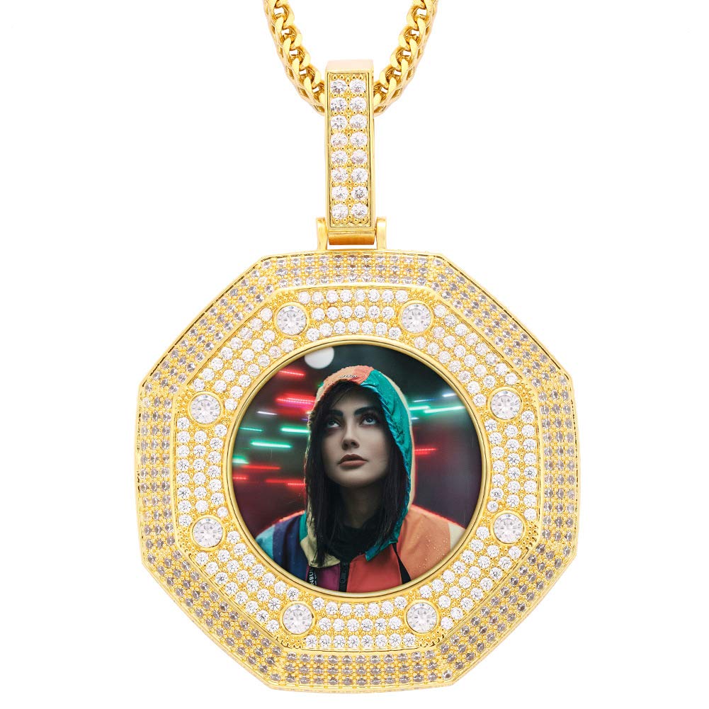 YIMERAIRE Personalized Custom Photo Pendant Necklace - Engravable Memory Chain for Men & Women - Unique Graduation Gift for Her - Perfect for Anniversaries, Birthdays & Special Occasions
