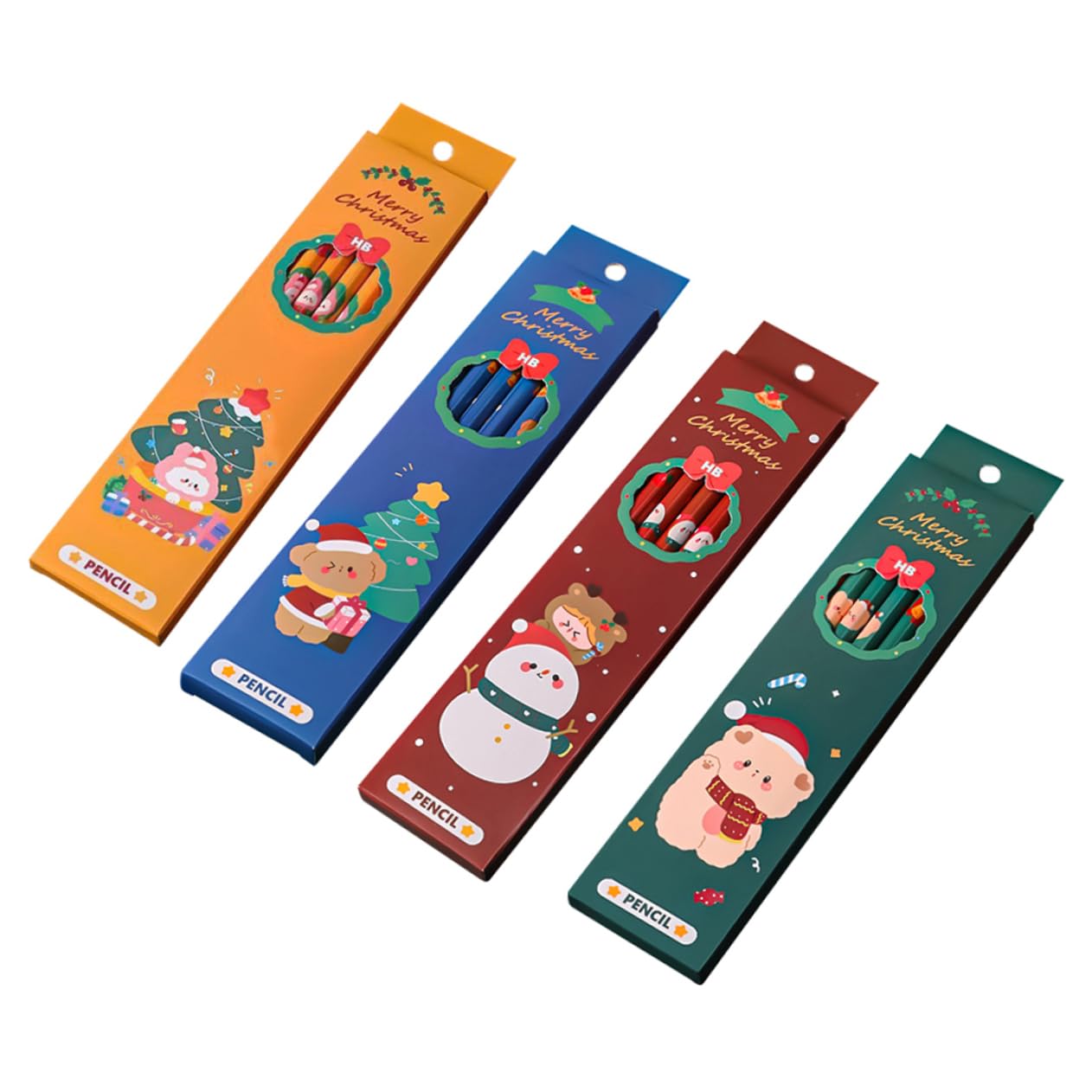 DIYEAH 4 Boxes Wooden Portable Drawing Pencils - Assorted Lead Hardness for Artists & Sketching - Perfect for Christmas Gifts, School Supplies & Office Use